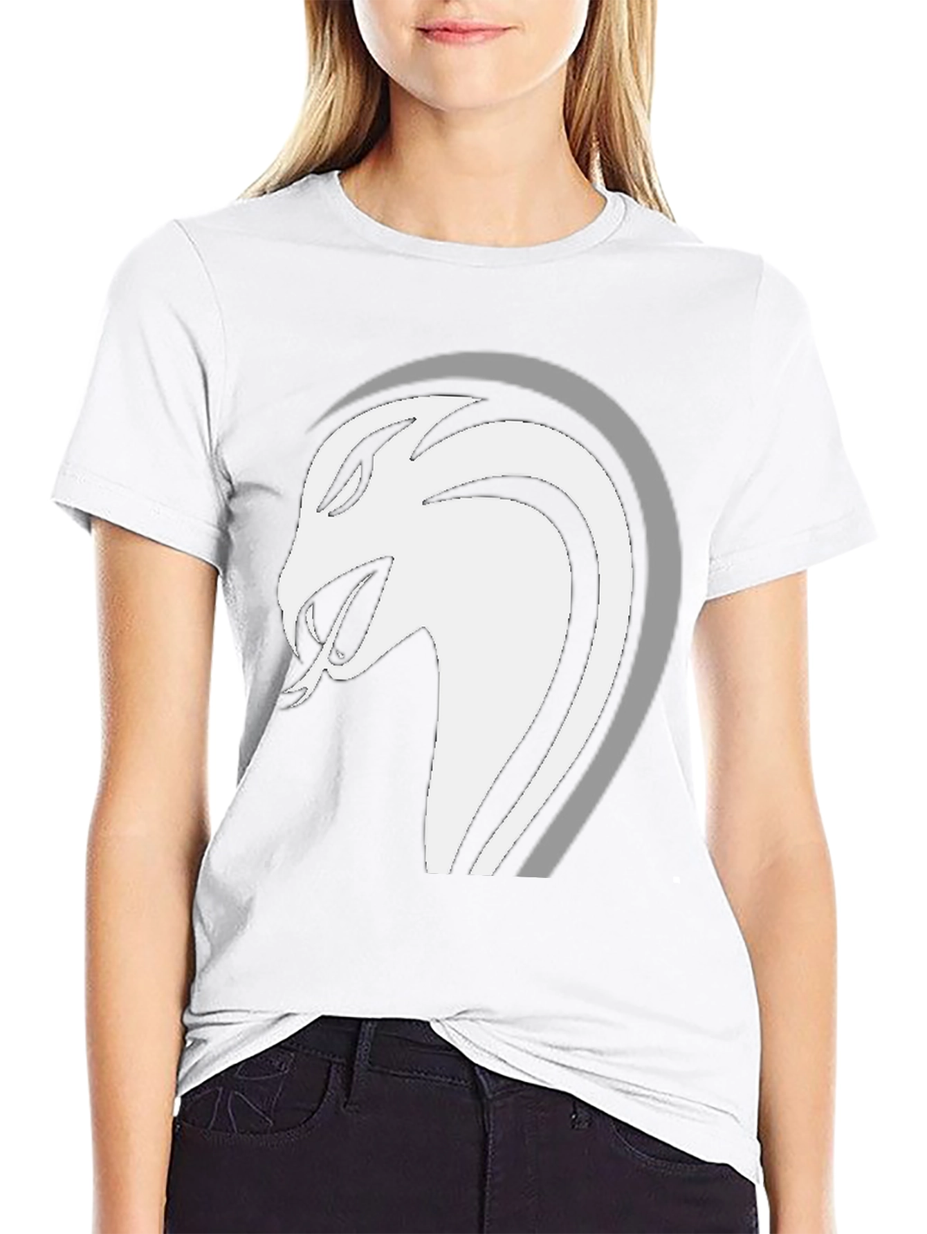 Mens Black Snake Graphic Tee
