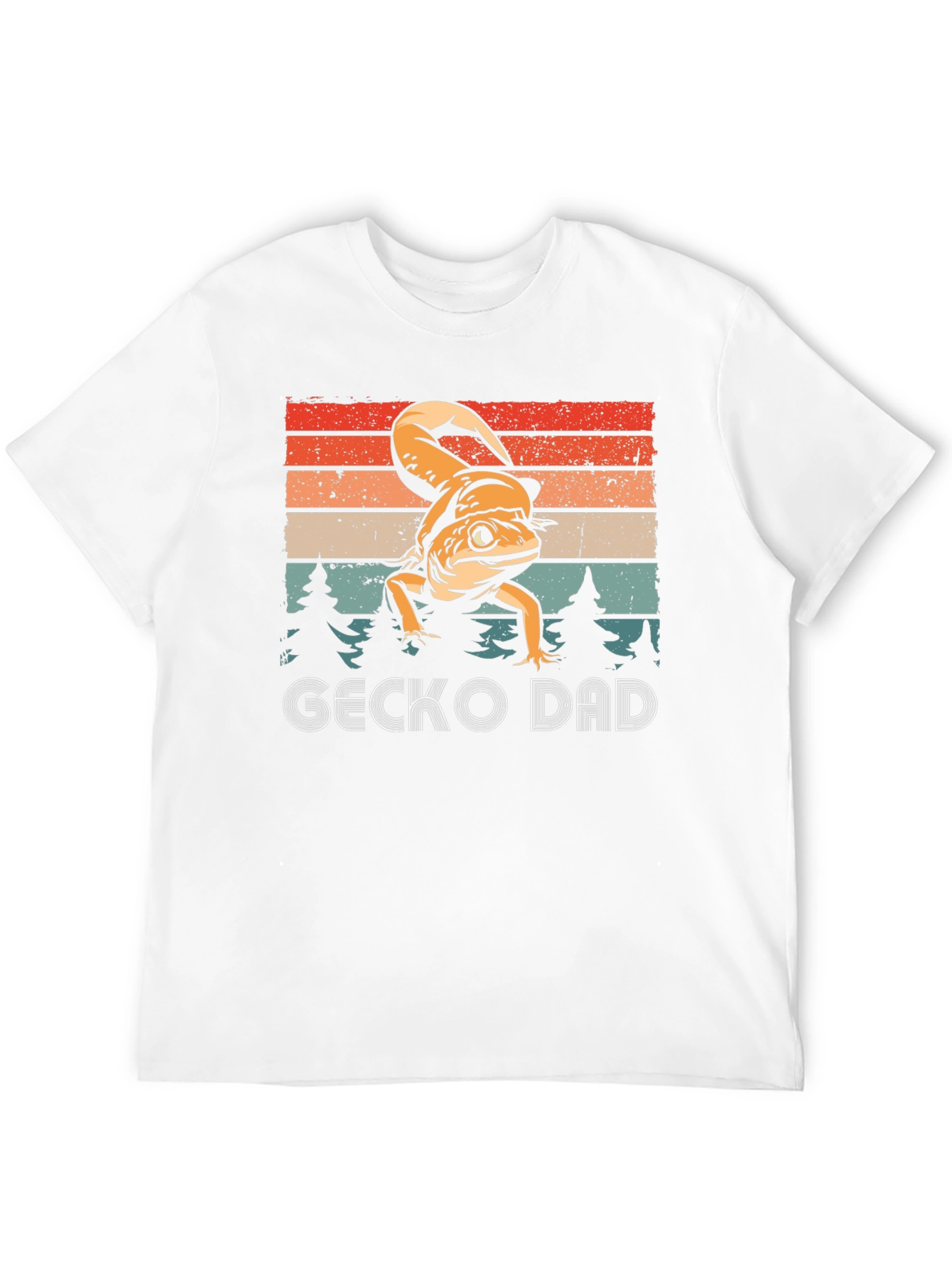Gecko Dad Graphic T-Shirt - Retro Lizard Lover Tee