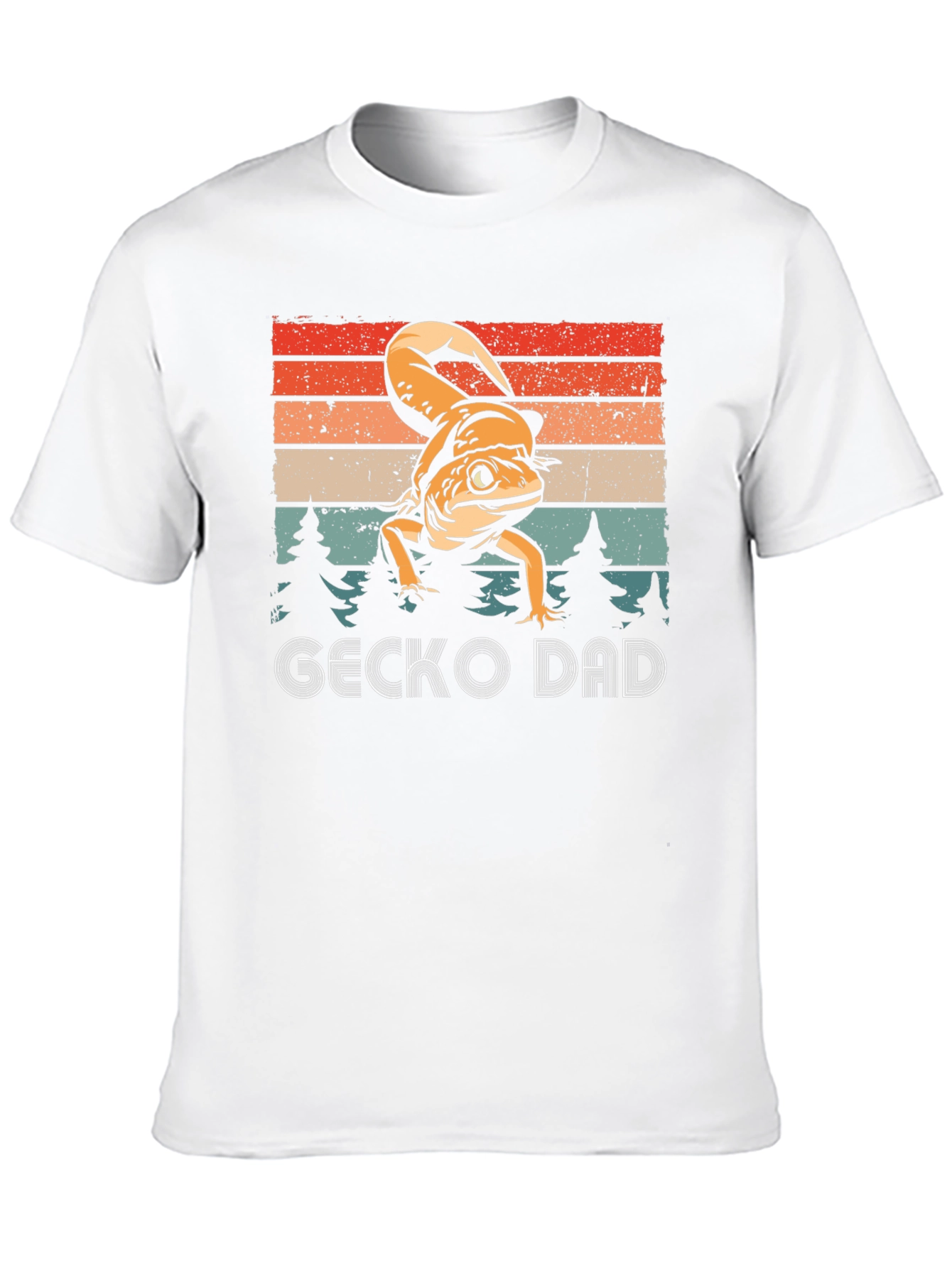 Gecko Dad Graphic T-Shirt - Retro Lizard Lover Tee