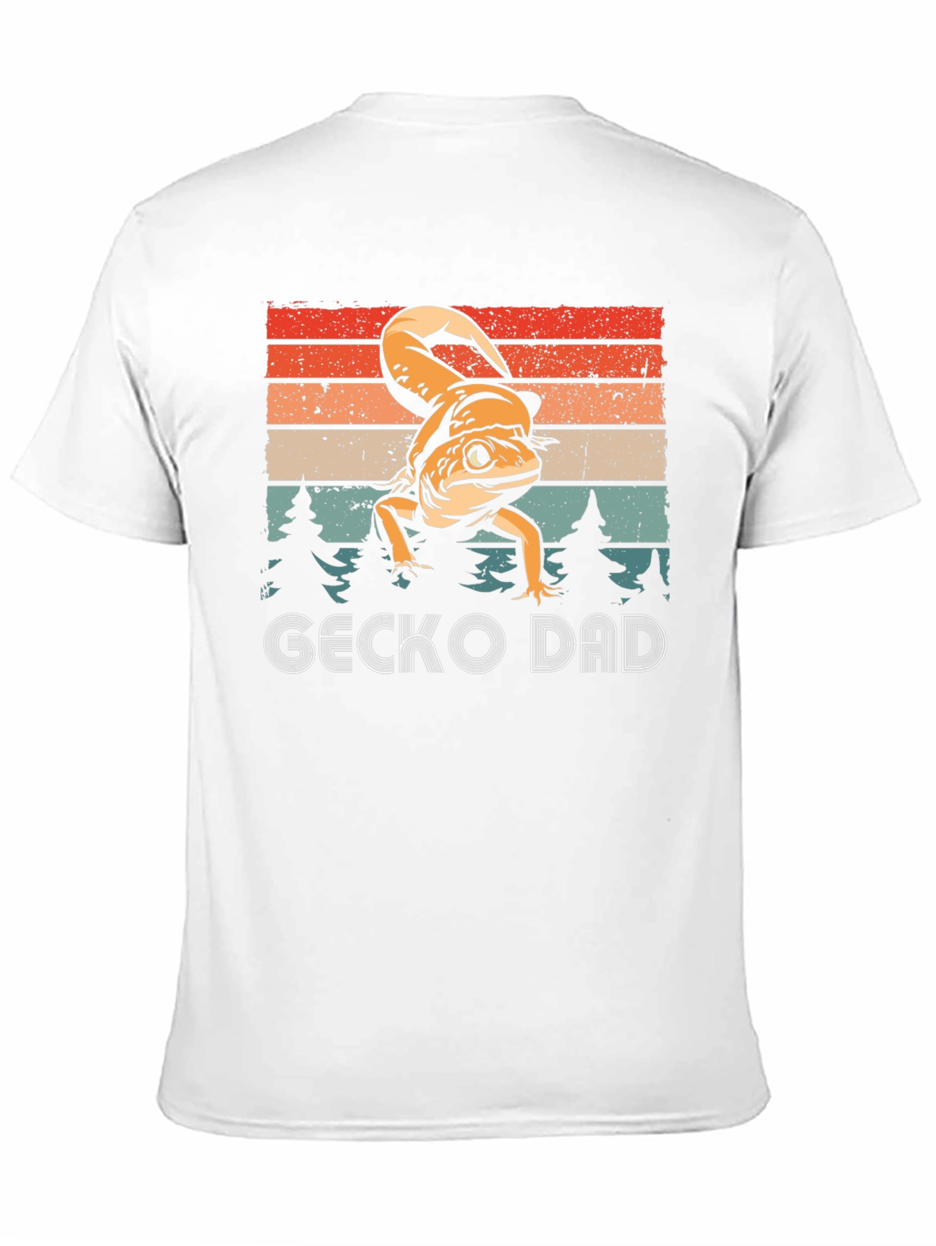 Gecko Dad Graphic T-Shirt - Retro Lizard Lover Tee