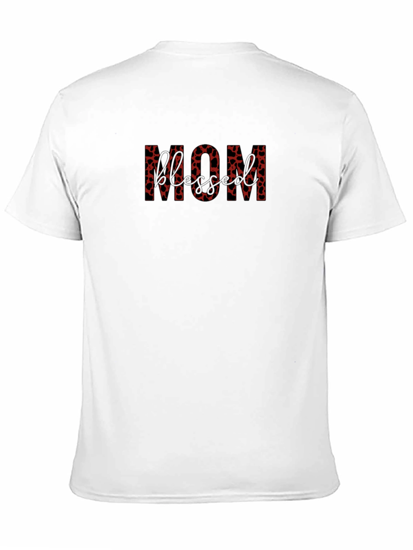 Stylish MOM Heart Print Black T-Shirt