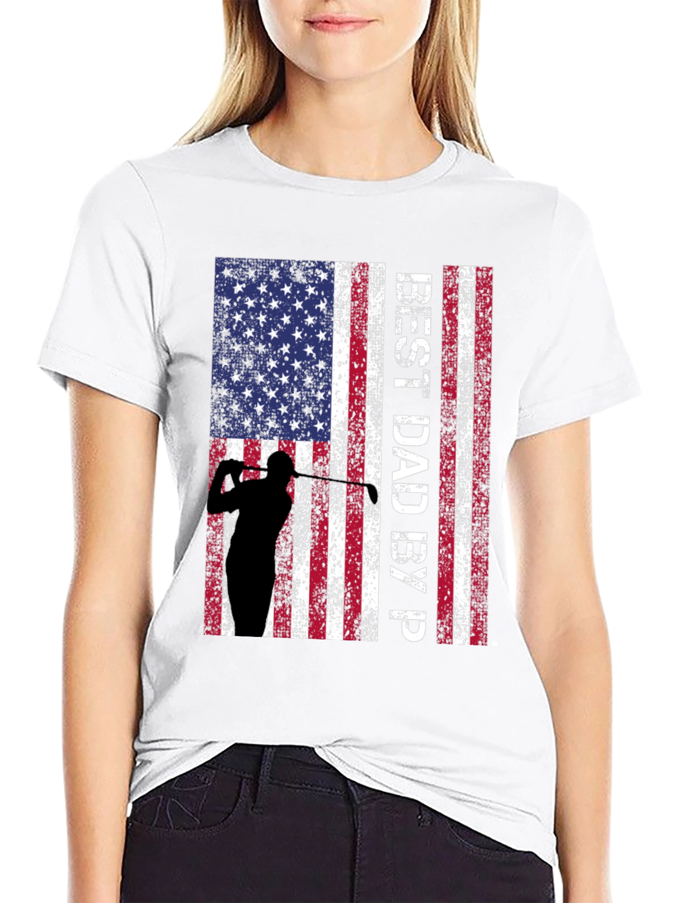 Best Dad By Par Golf Flag T-Shirt