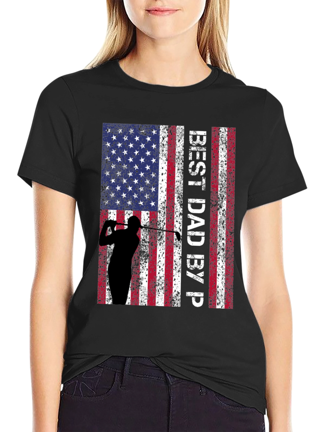Best Dad By Par Golf Flag T-Shirt