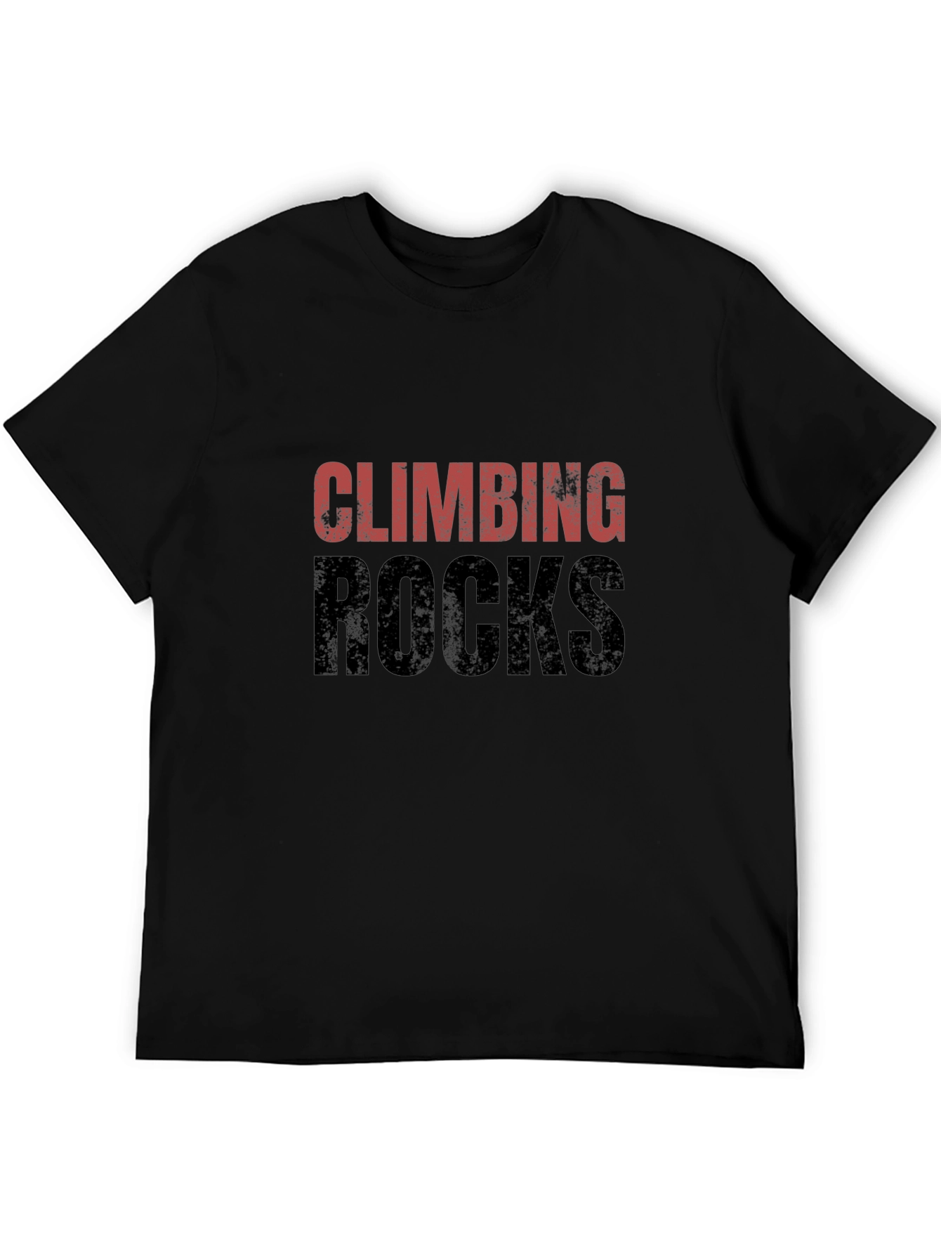 Climbing Rocks Graphic Tee - Sporty Black T-Shirt