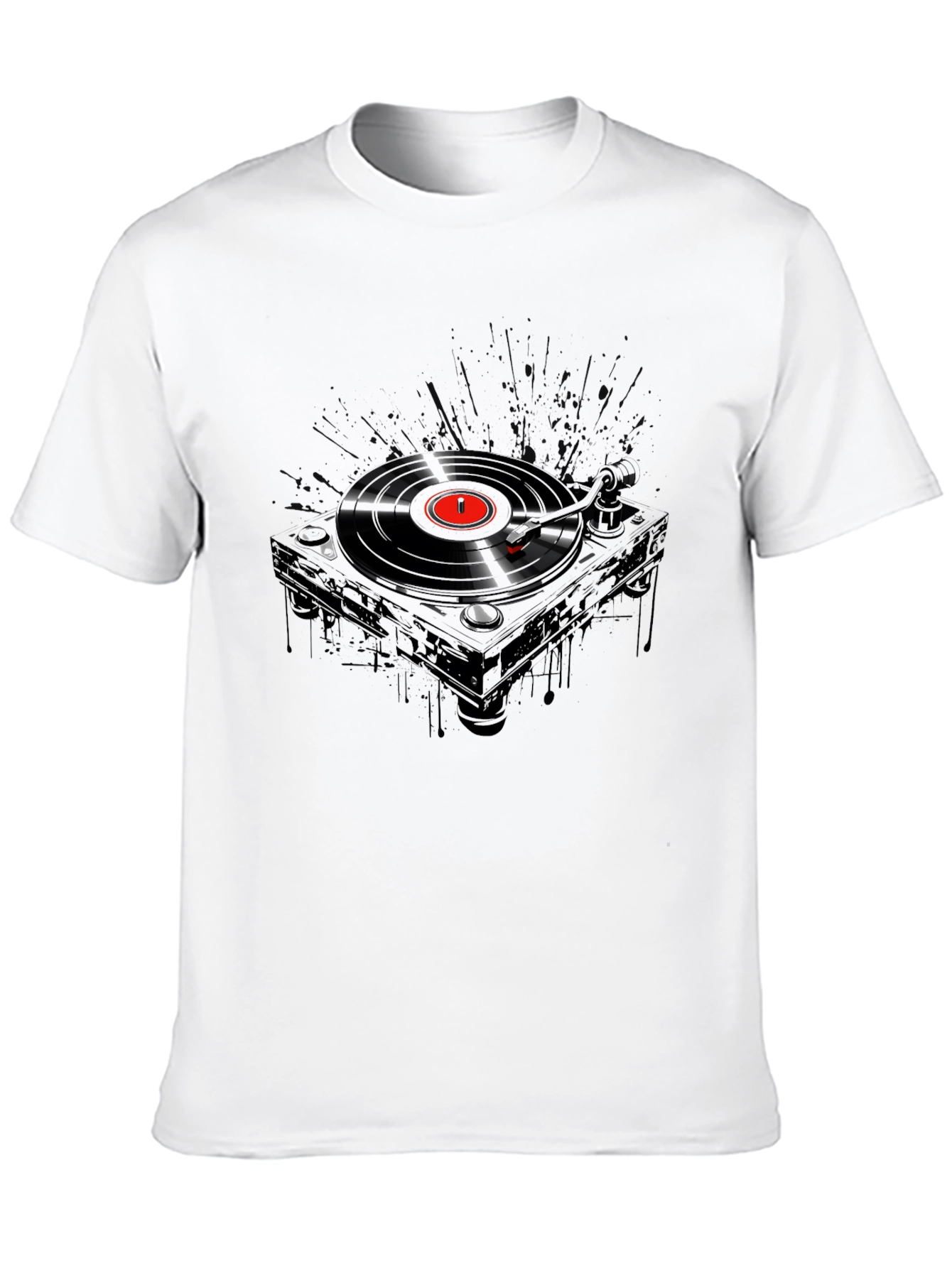 Retro Turntable Graphic T-Shirt - DJ Music Lover Tee
