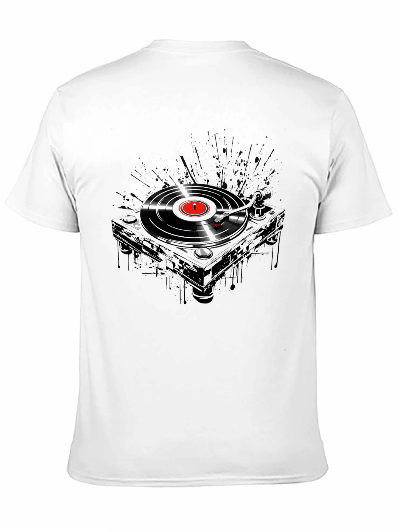 Retro Turntable Graphic T-Shirt - DJ Music Lover Tee
