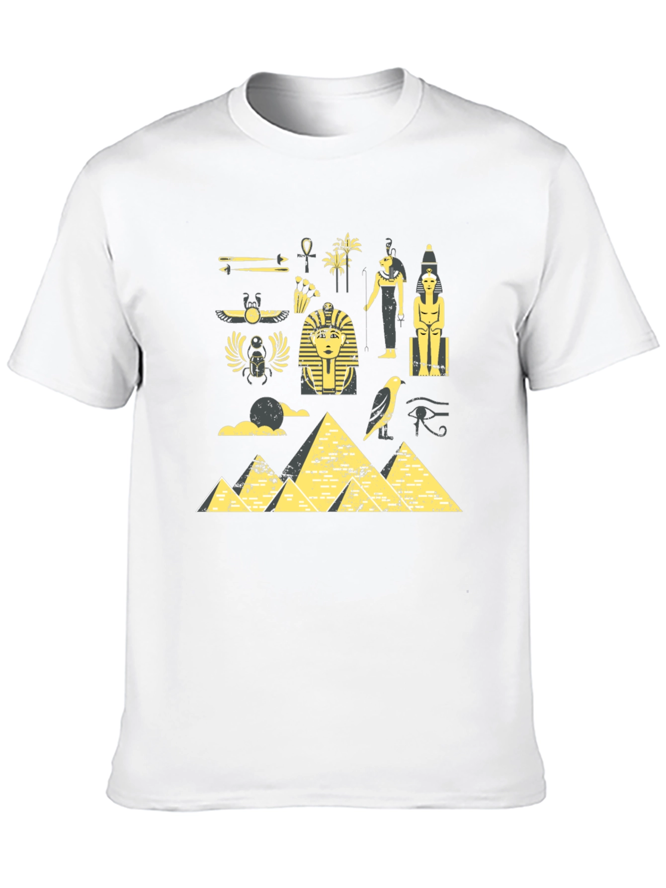 Egyptian Print Black T-Shirt