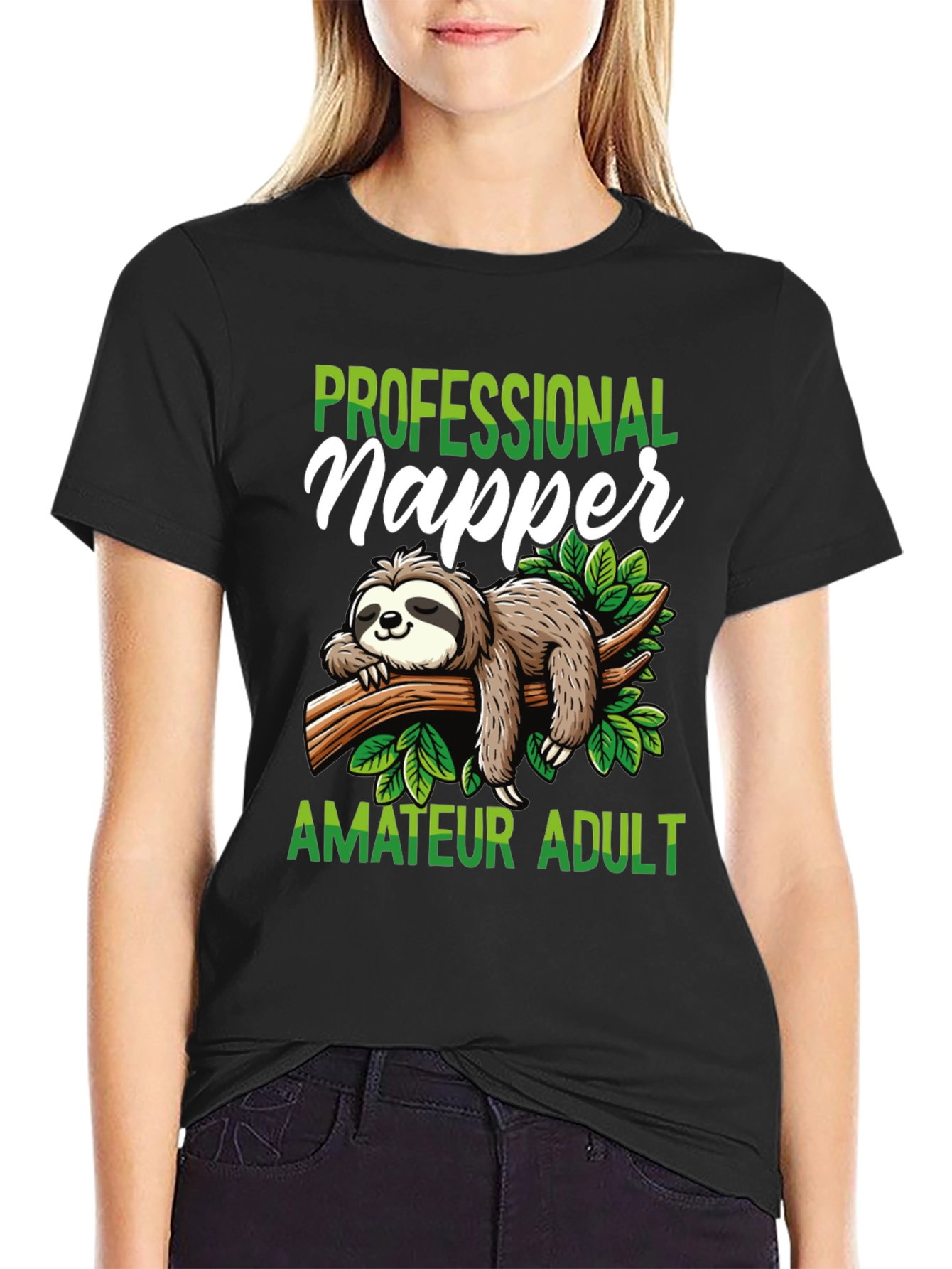 Professional Napper T-Shirt - Funny Sloth Design