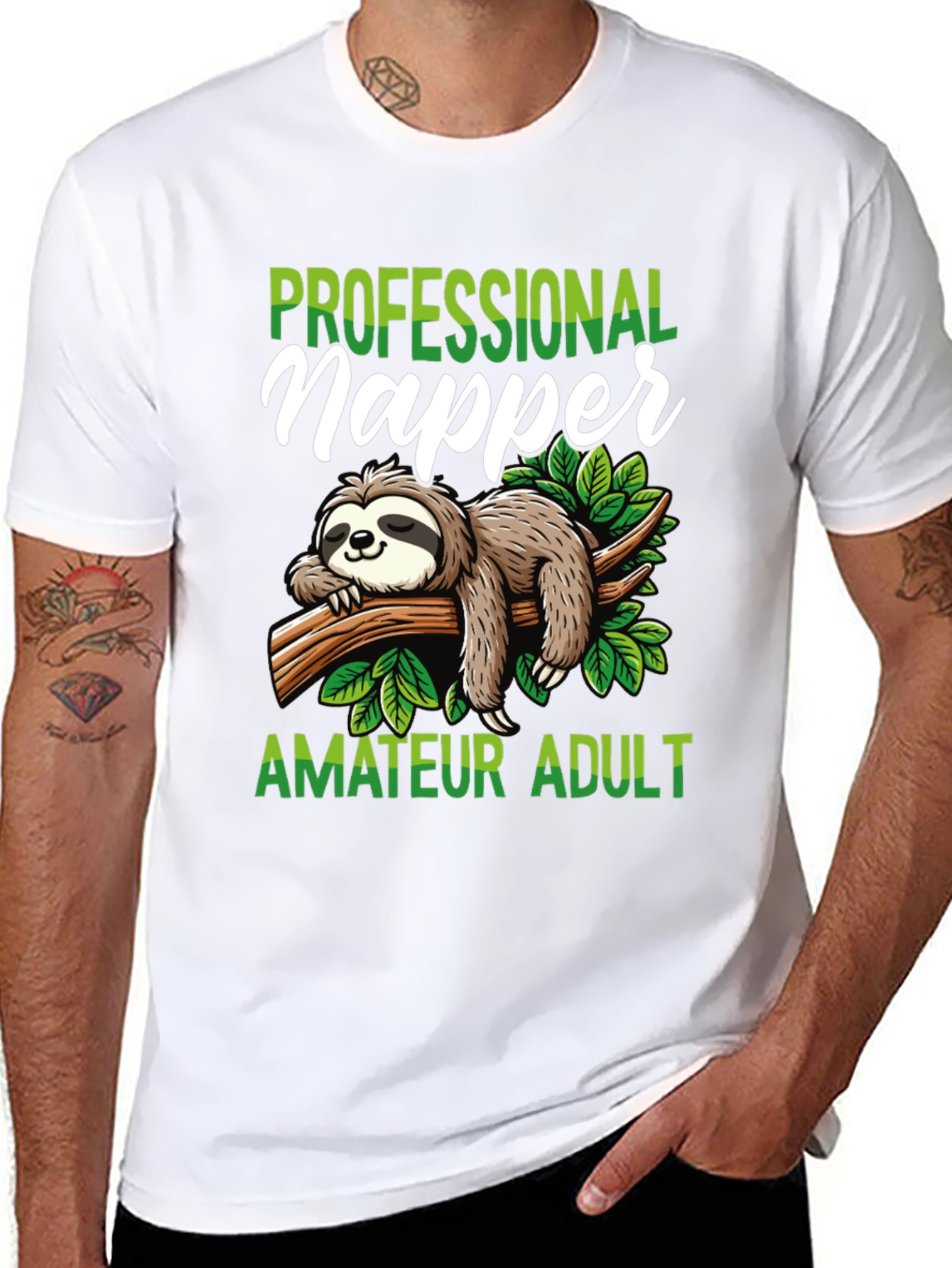 Professional Napper T-Shirt - Funny Sloth Design