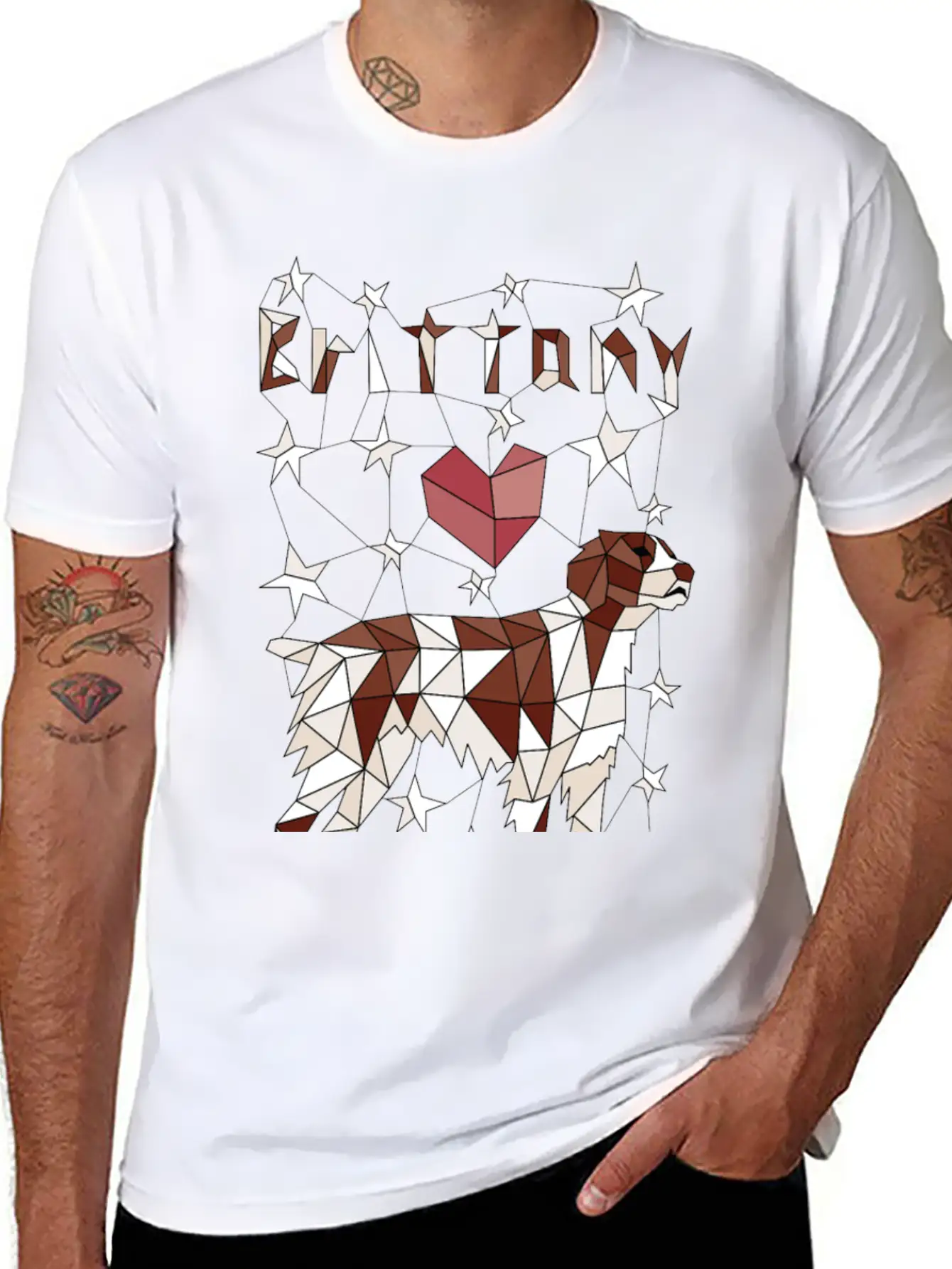Geometric Brittney Unisex Casual T-Shirt – Clean Design For Daily Comfort
