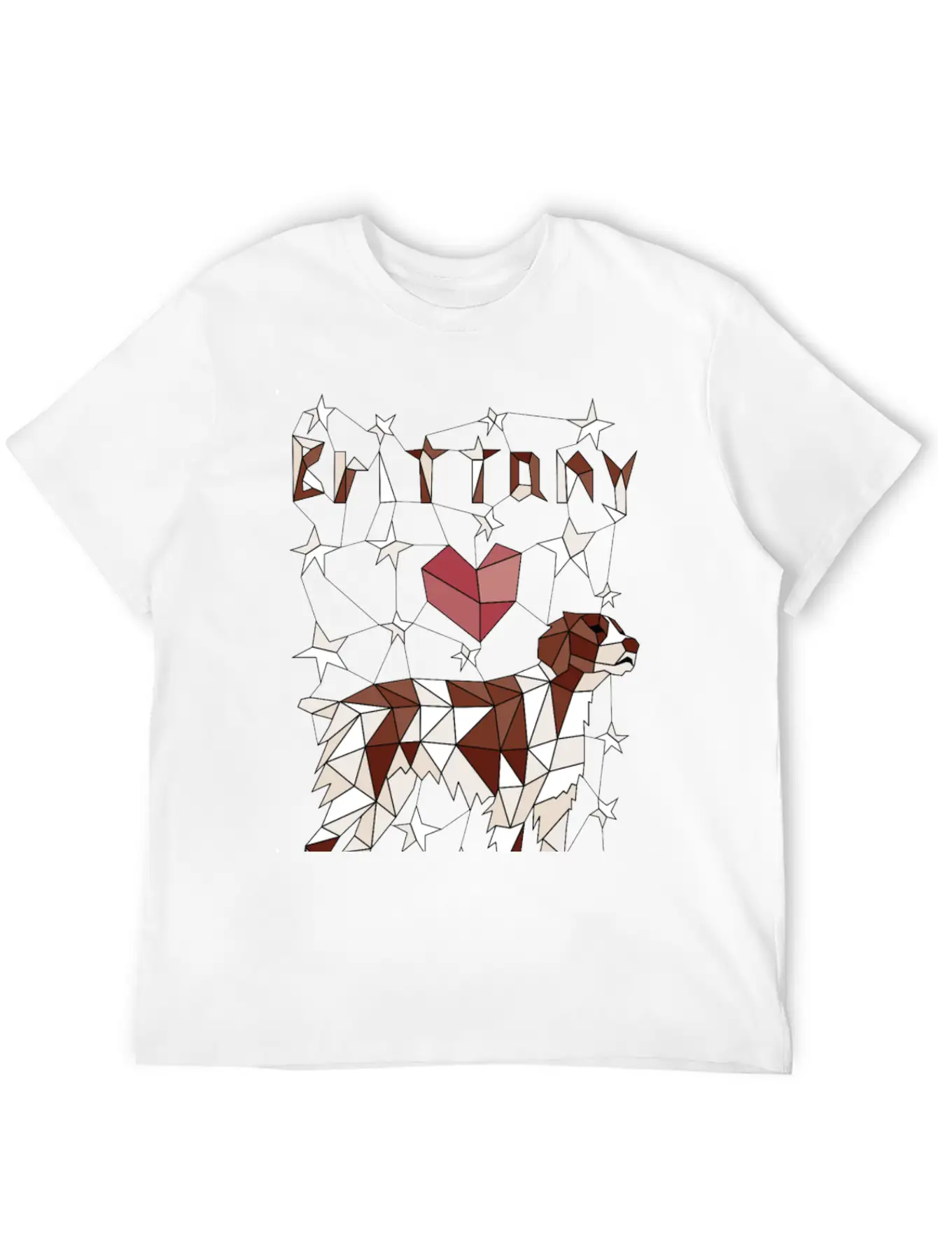 Geometric Brittney Unisex Casual T-Shirt – Clean Design For Daily Comfort