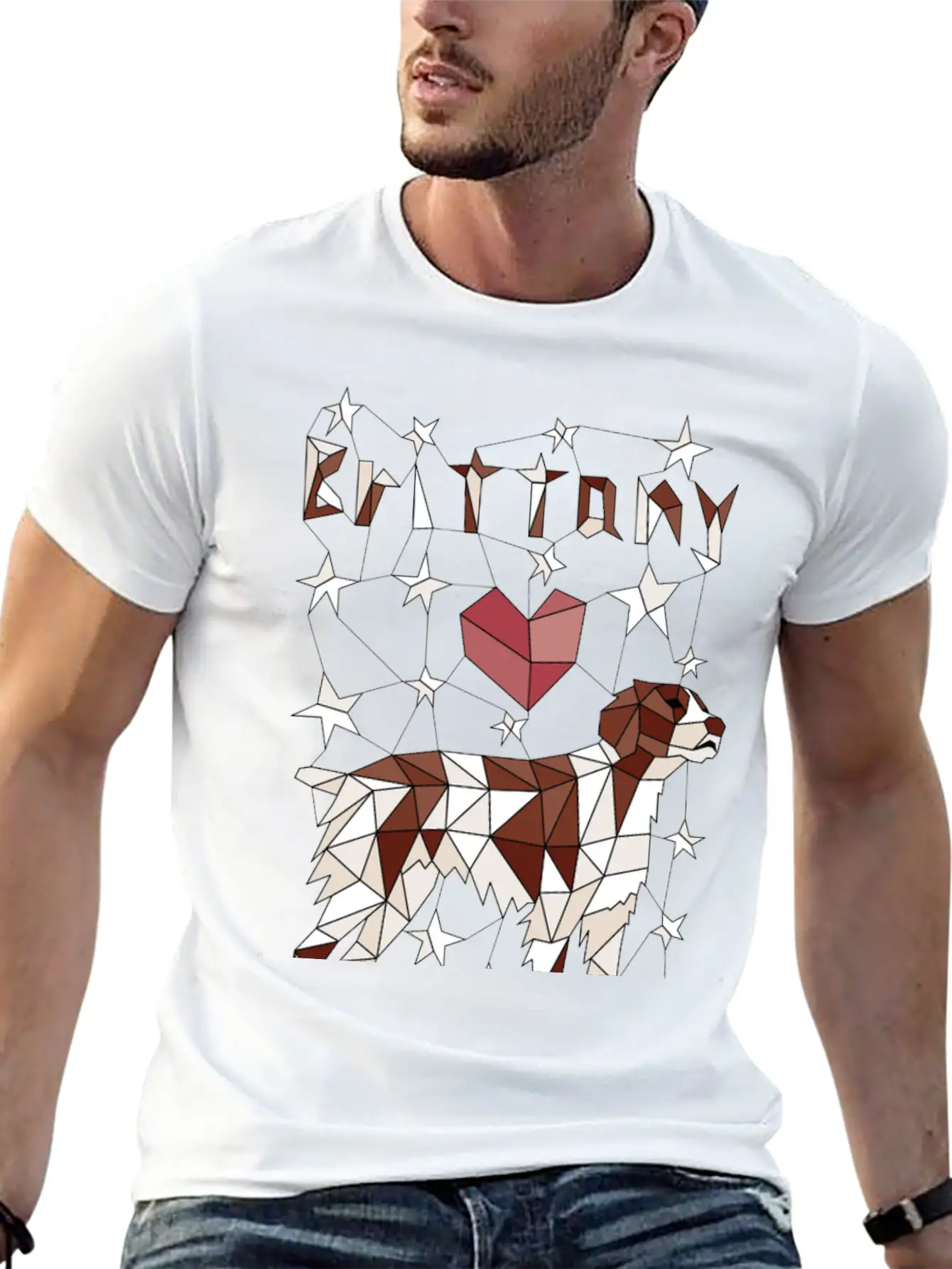 Geometric Brittney Unisex Casual T-Shirt – Clean Design For Daily Comfort