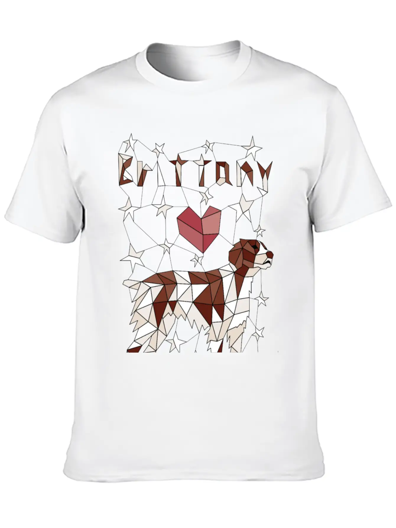 Geometric Brittney Unisex Casual T-Shirt – Clean Design For Daily Comfort