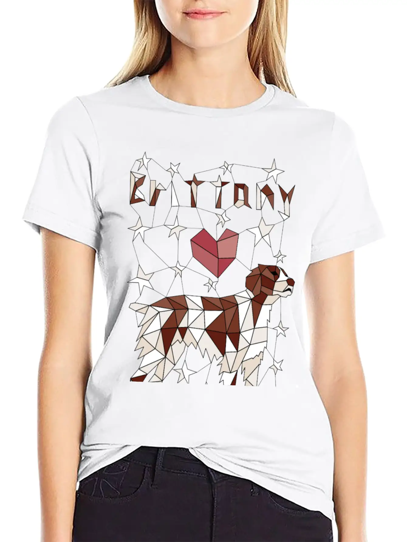 Geometric Brittney Unisex Casual T-Shirt – Clean Design For Daily Comfort