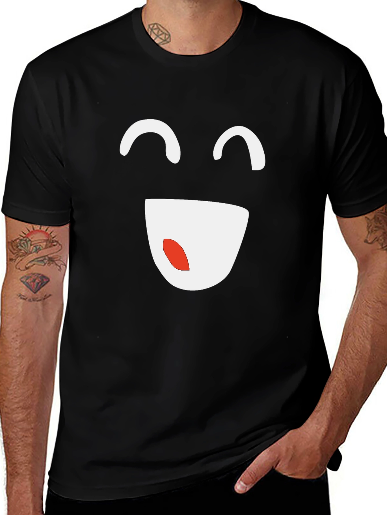 Smiley Face Graphic Tee - Casual Comfort