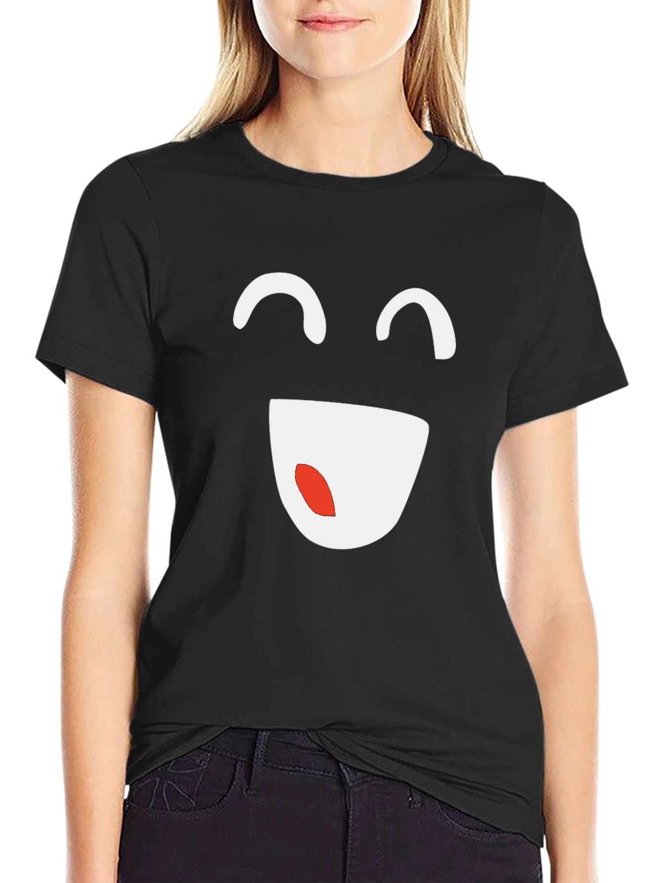 Smiley Face Graphic Tee - Casual Comfort