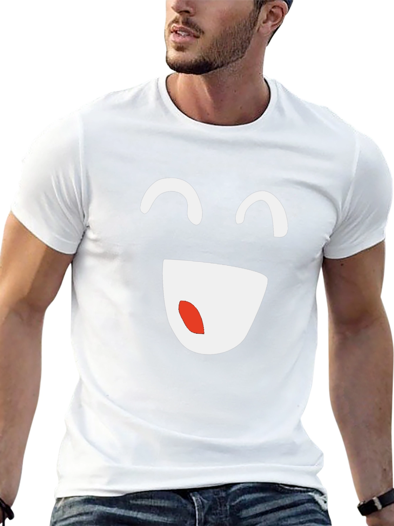 Smiley Face Graphic Tee - Casual Comfort