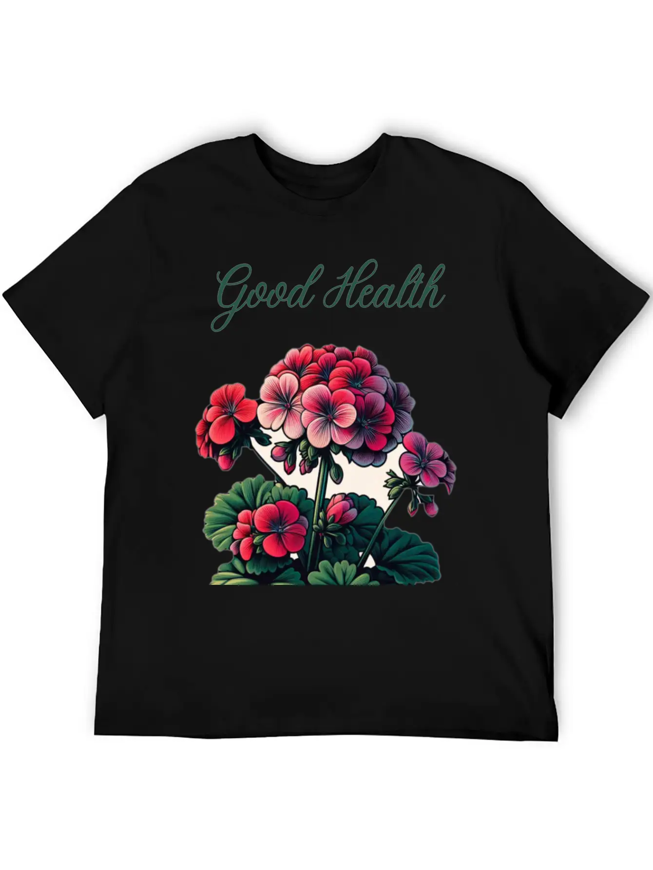 Geranium Glow: A Symbol Of Good Health Unisex Casual T-Shirt – Clean Design For Daily Comfort