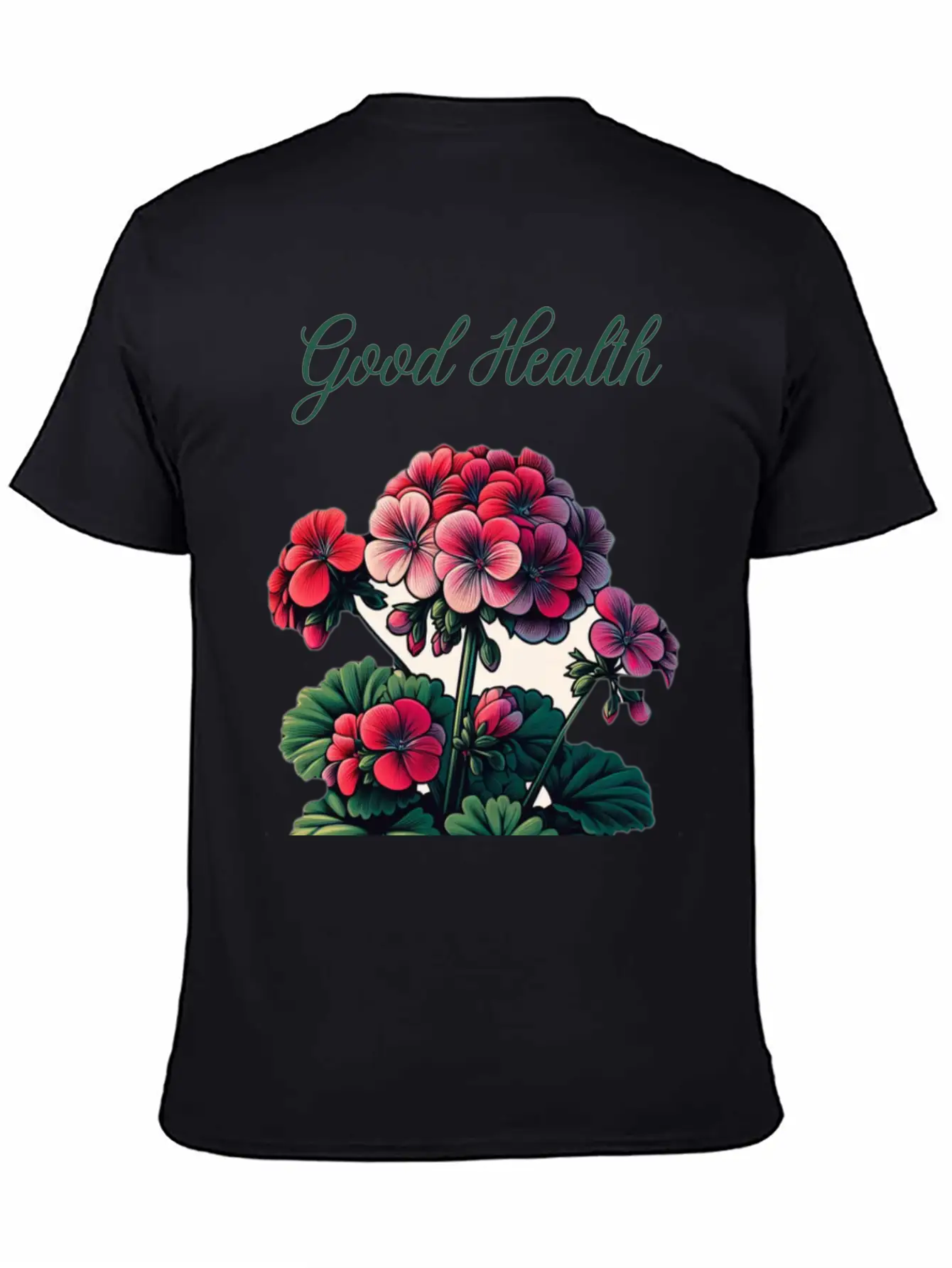 Geranium Glow: A Symbol Of Good Health Unisex Casual T-Shirt – Clean Design For Daily Comfort
