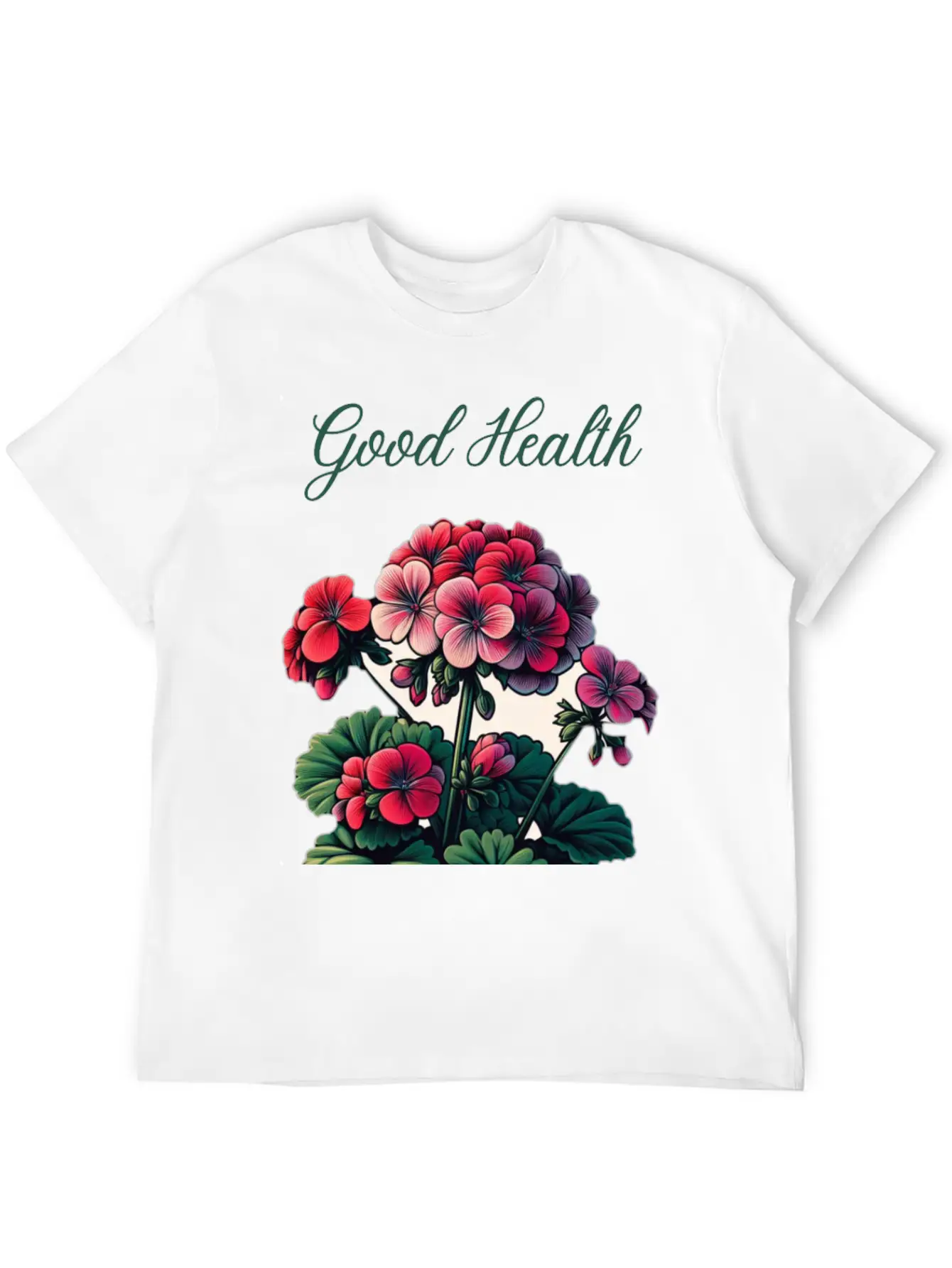 Geranium Glow: A Symbol Of Good Health Unisex Casual T-Shirt – Clean Design For Daily Comfort