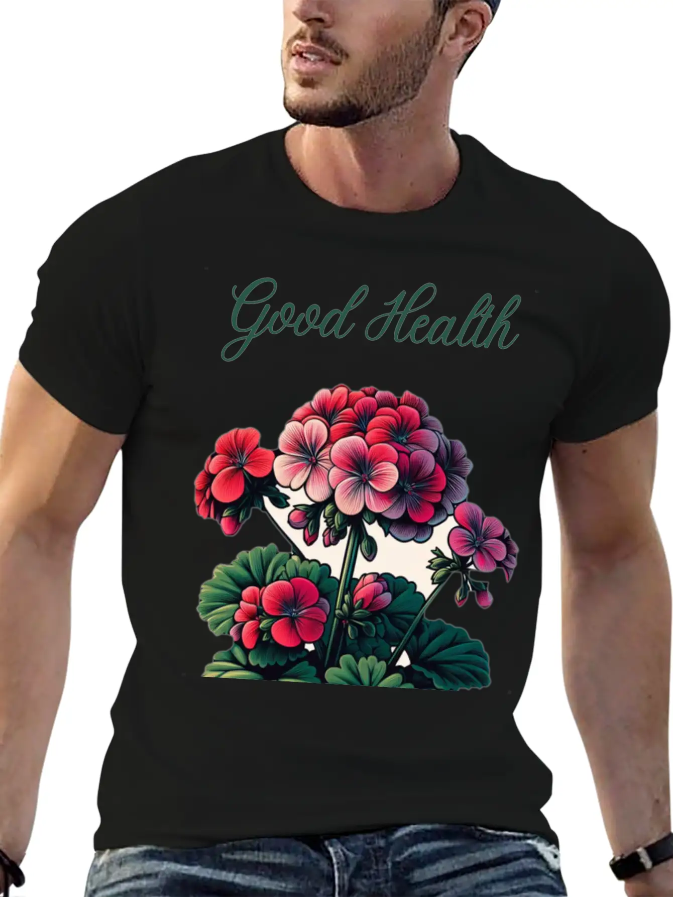 Geranium Glow: A Symbol Of Good Health Unisex Casual T-Shirt – Clean Design For Daily Comfort