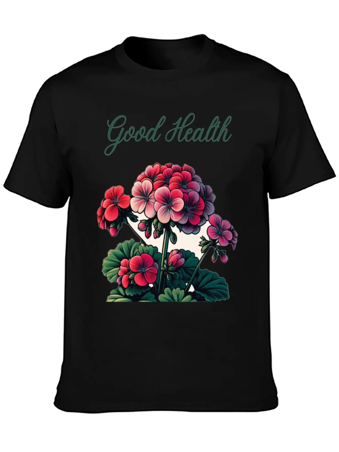 Geranium Glow: A Symbol Of Good Health Unisex Casual T-Shirt – Clean Design For Daily Comfort