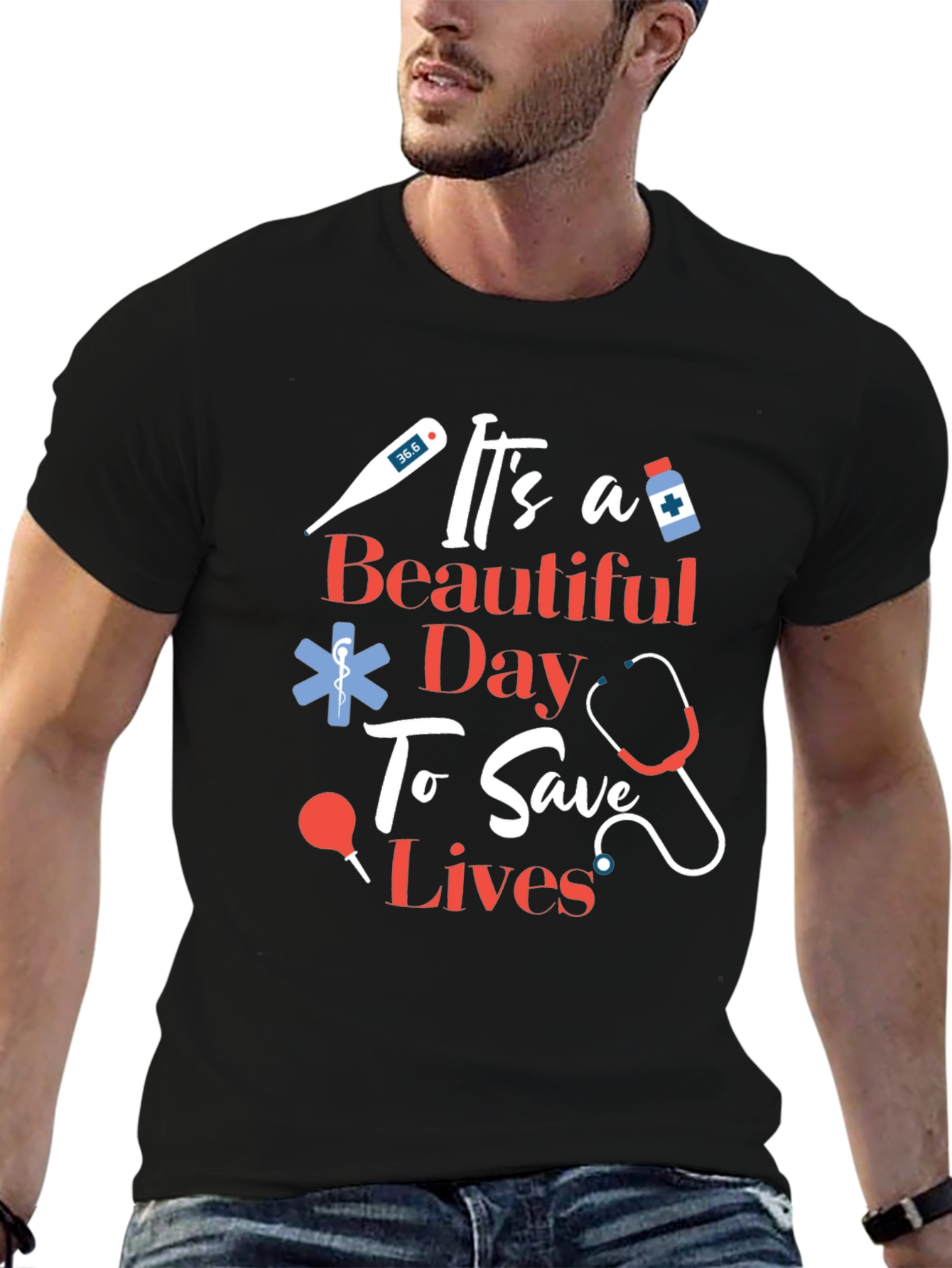 Its a Beautiful Day To Save Lives Graphic Tee