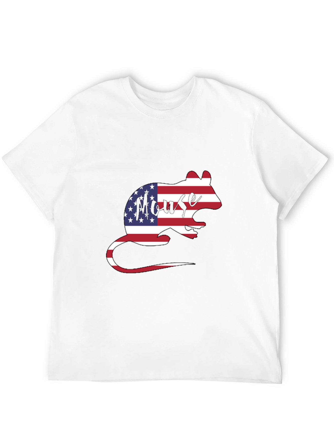 USA Flag Mouse Graphic T-Shirt