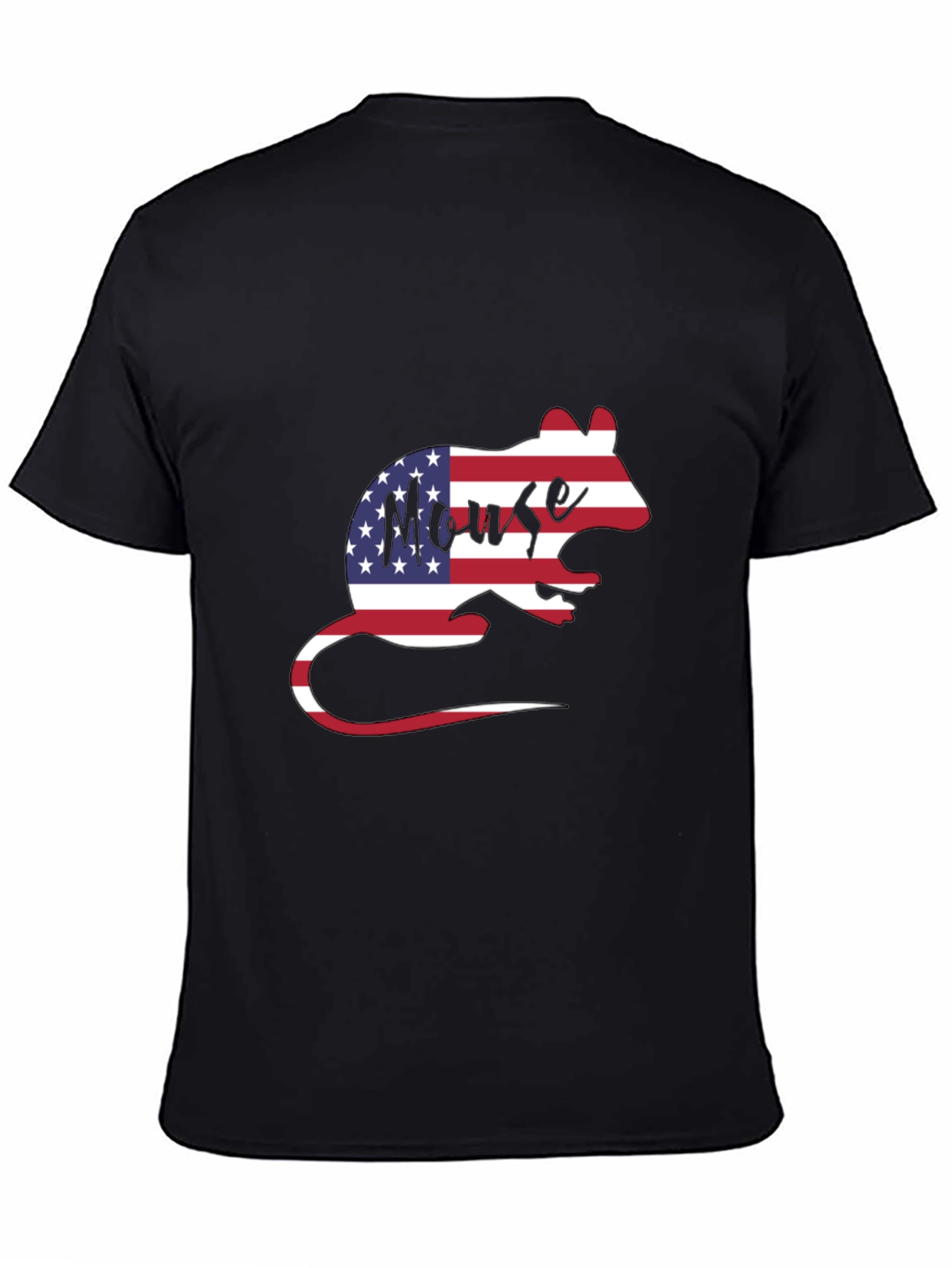 USA Flag Mouse Graphic T-Shirt