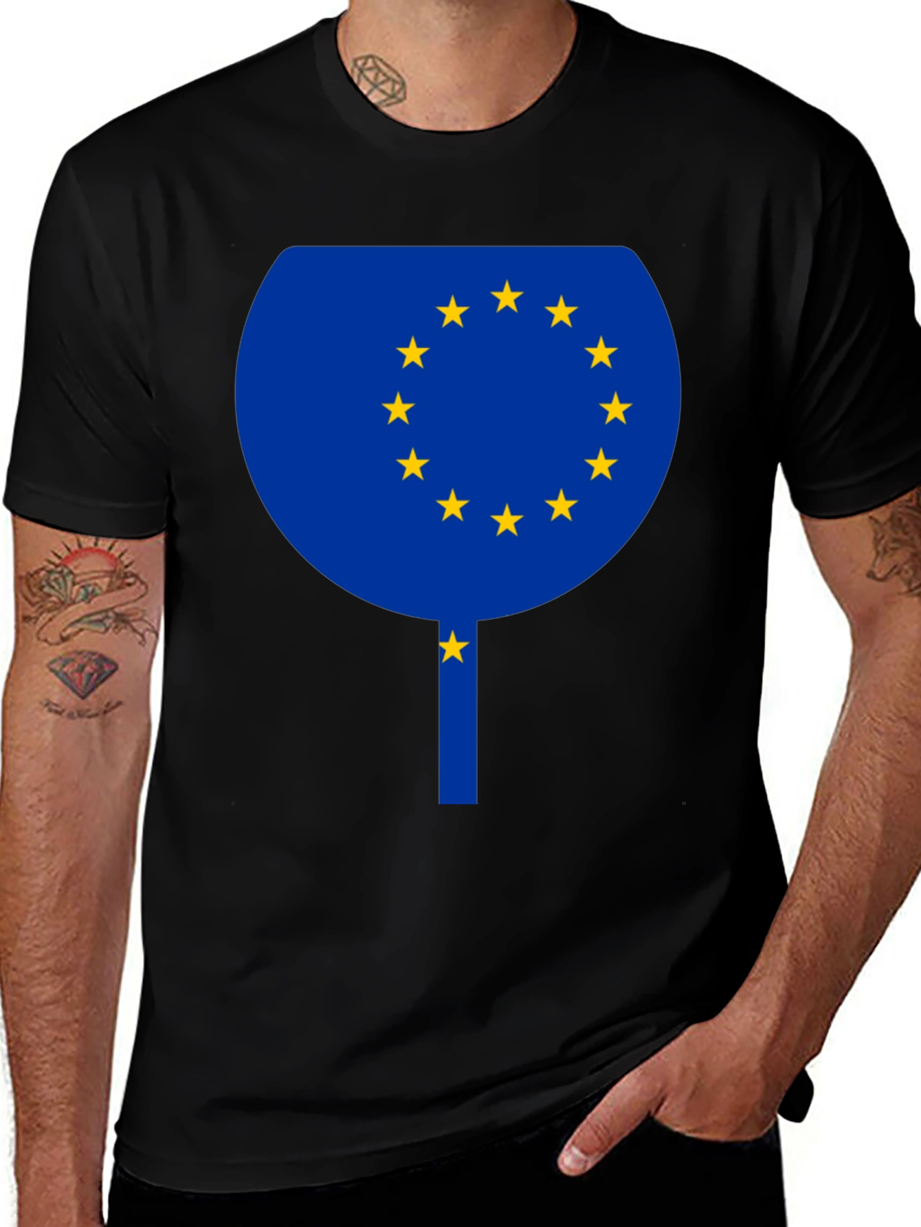 EU Flag Cocktail T-Shirt - Euro Pride Party Shirt
