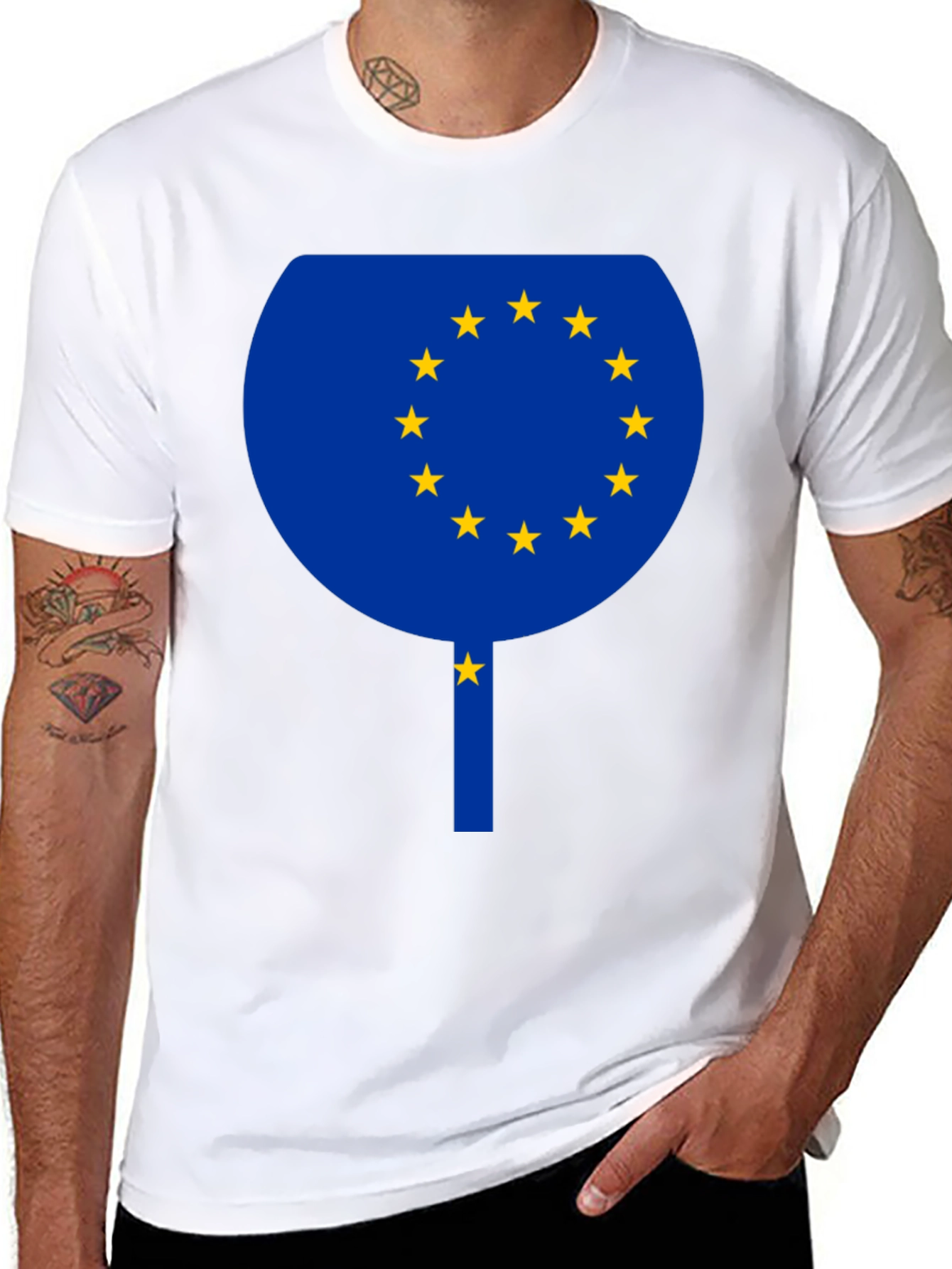 EU Flag Cocktail T-Shirt - Euro Pride Party Shirt