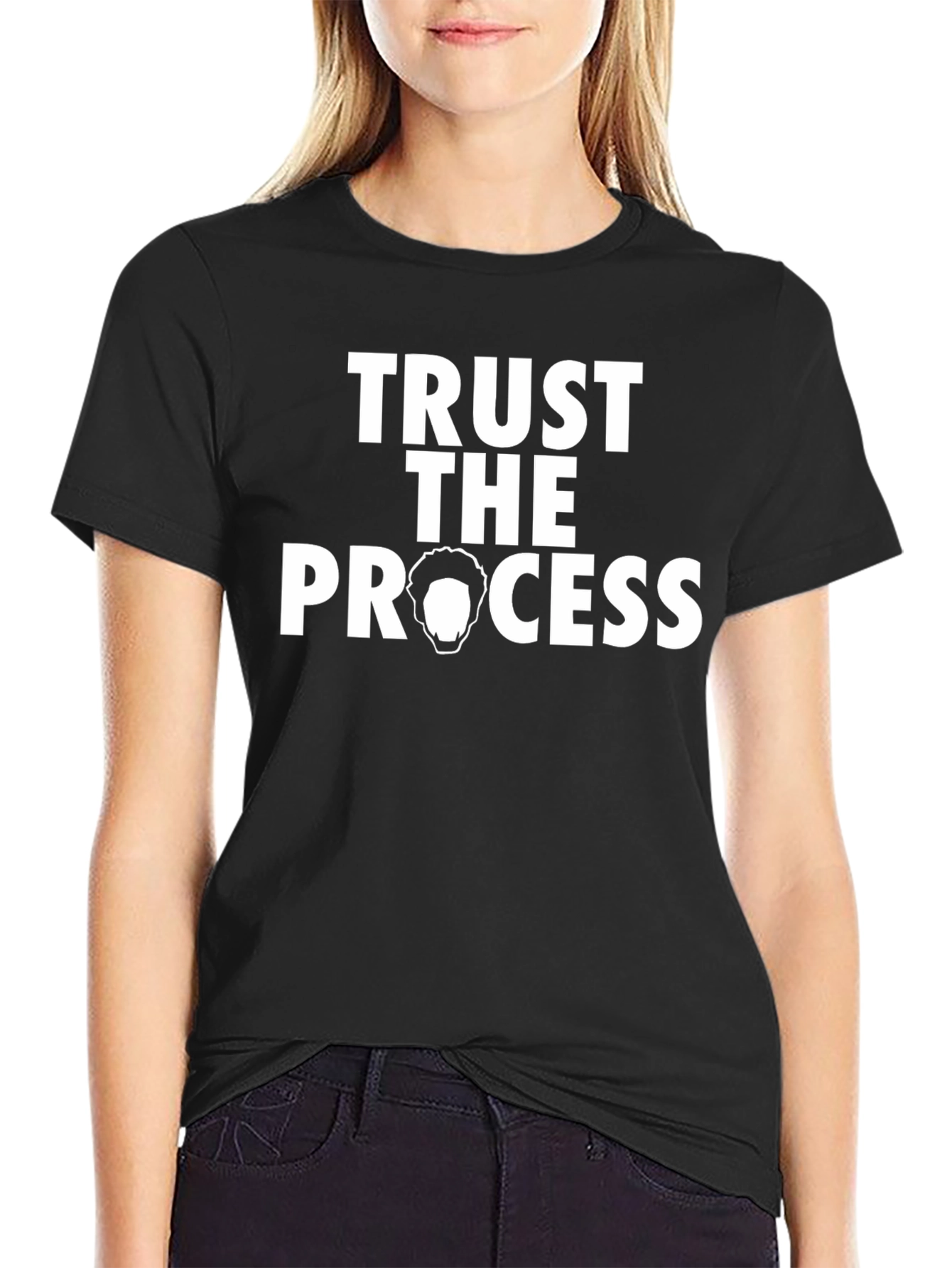 Trust the Process Black Graphic Tee