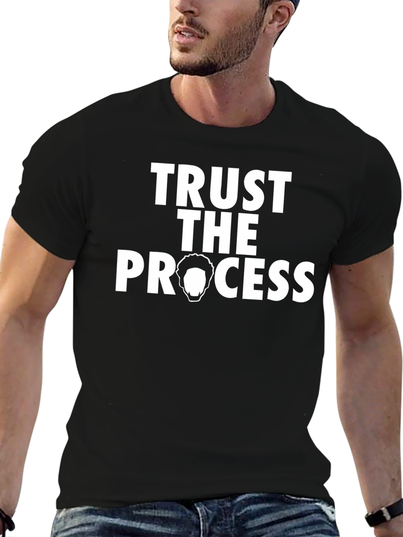 Trust the Process Black Graphic Tee