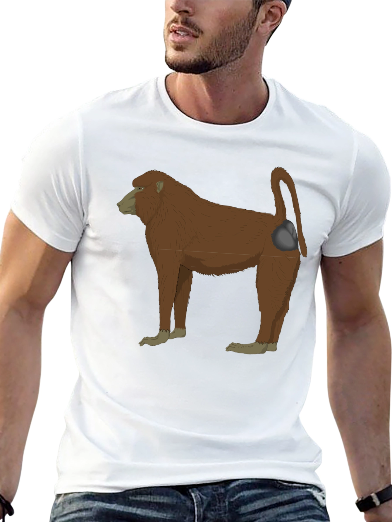 Baboon Graphic T-Shirt - Unique Animal Design
