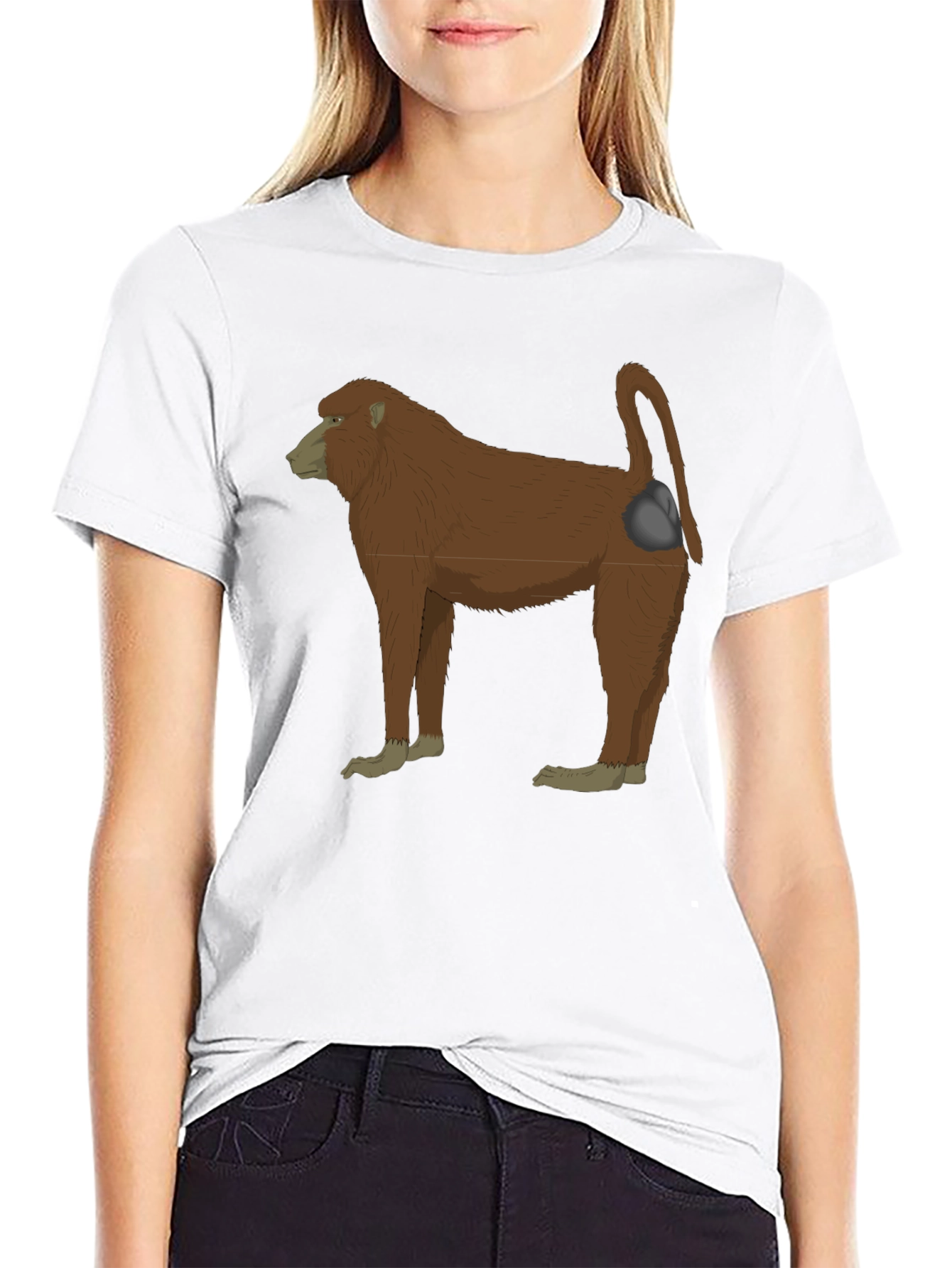 Baboon Graphic T-Shirt - Unique Animal Design