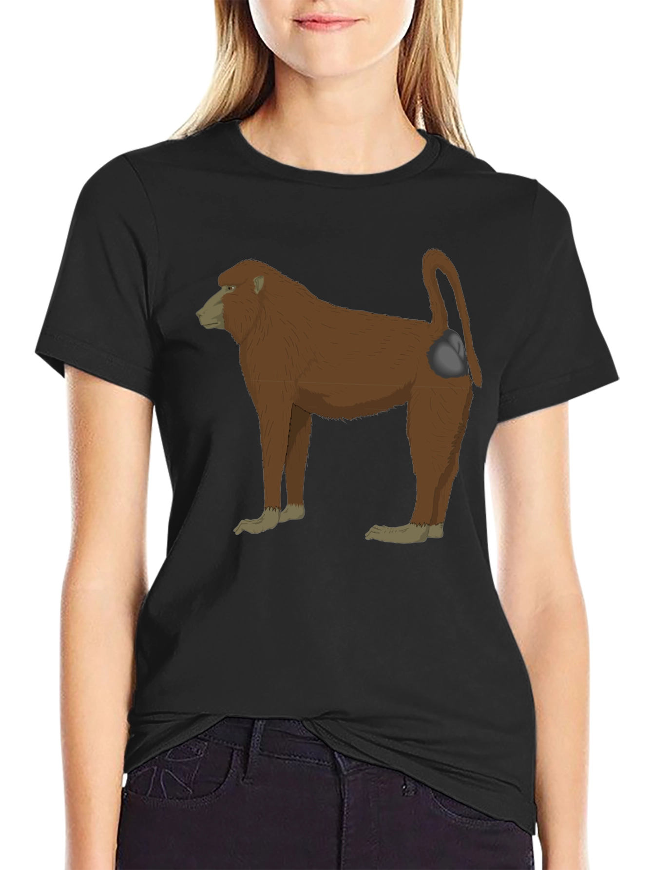 Baboon Graphic T-Shirt - Unique Animal Design