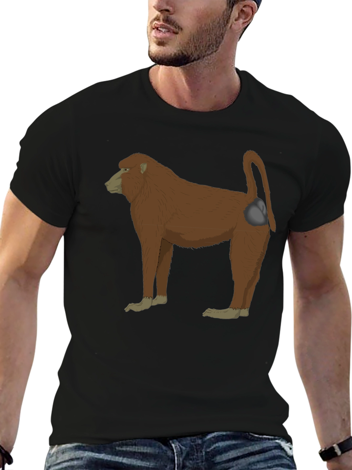 Baboon Graphic T-Shirt - Unique Animal Design