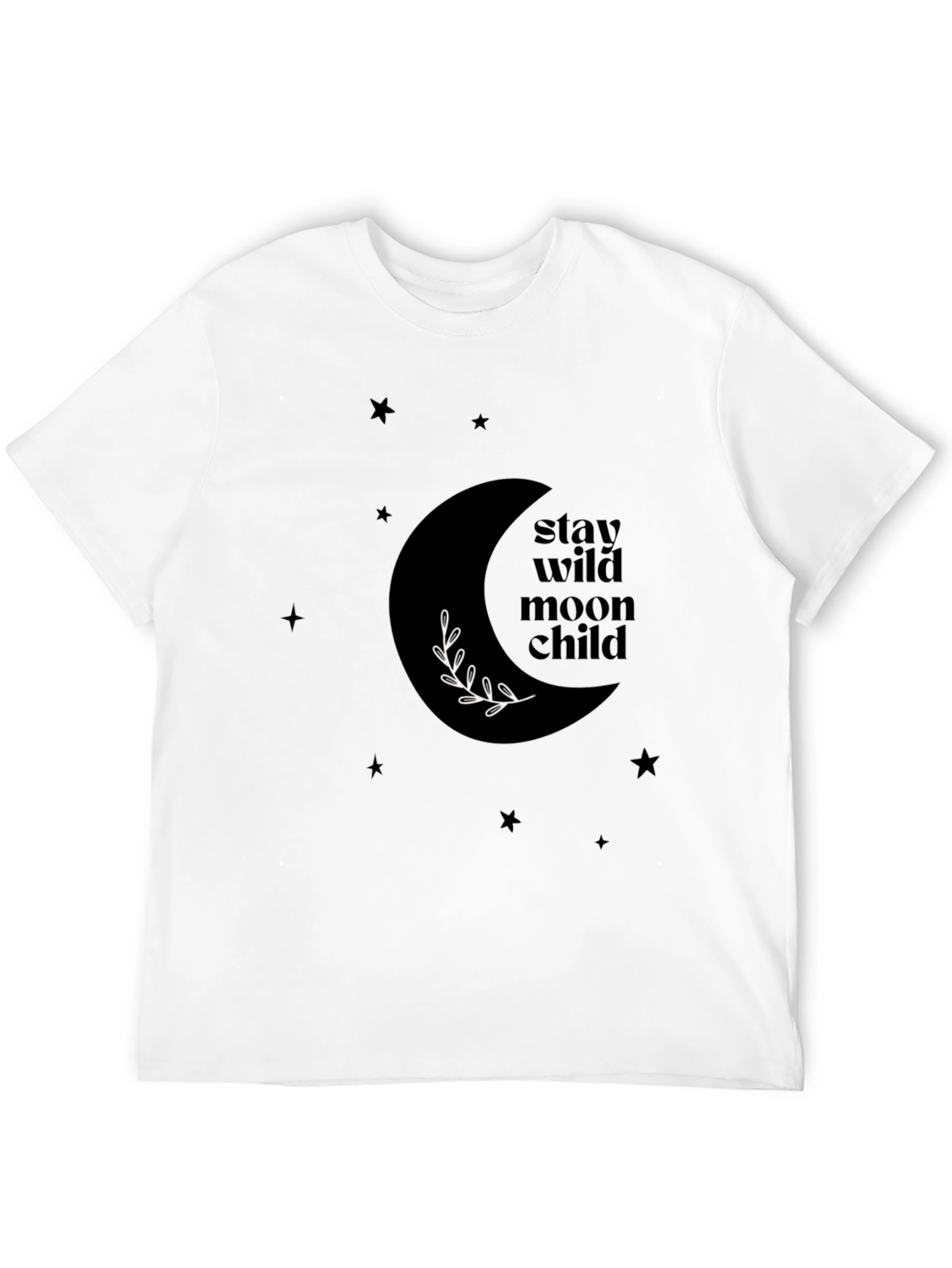 Stay Wild Moon Child Black Graphic Tee