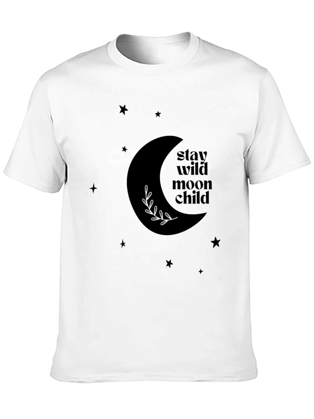 Stay Wild Moon Child Black Graphic Tee
