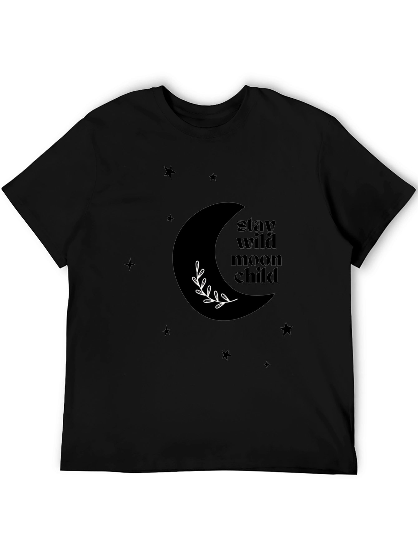 Stay Wild Moon Child Black Graphic Tee