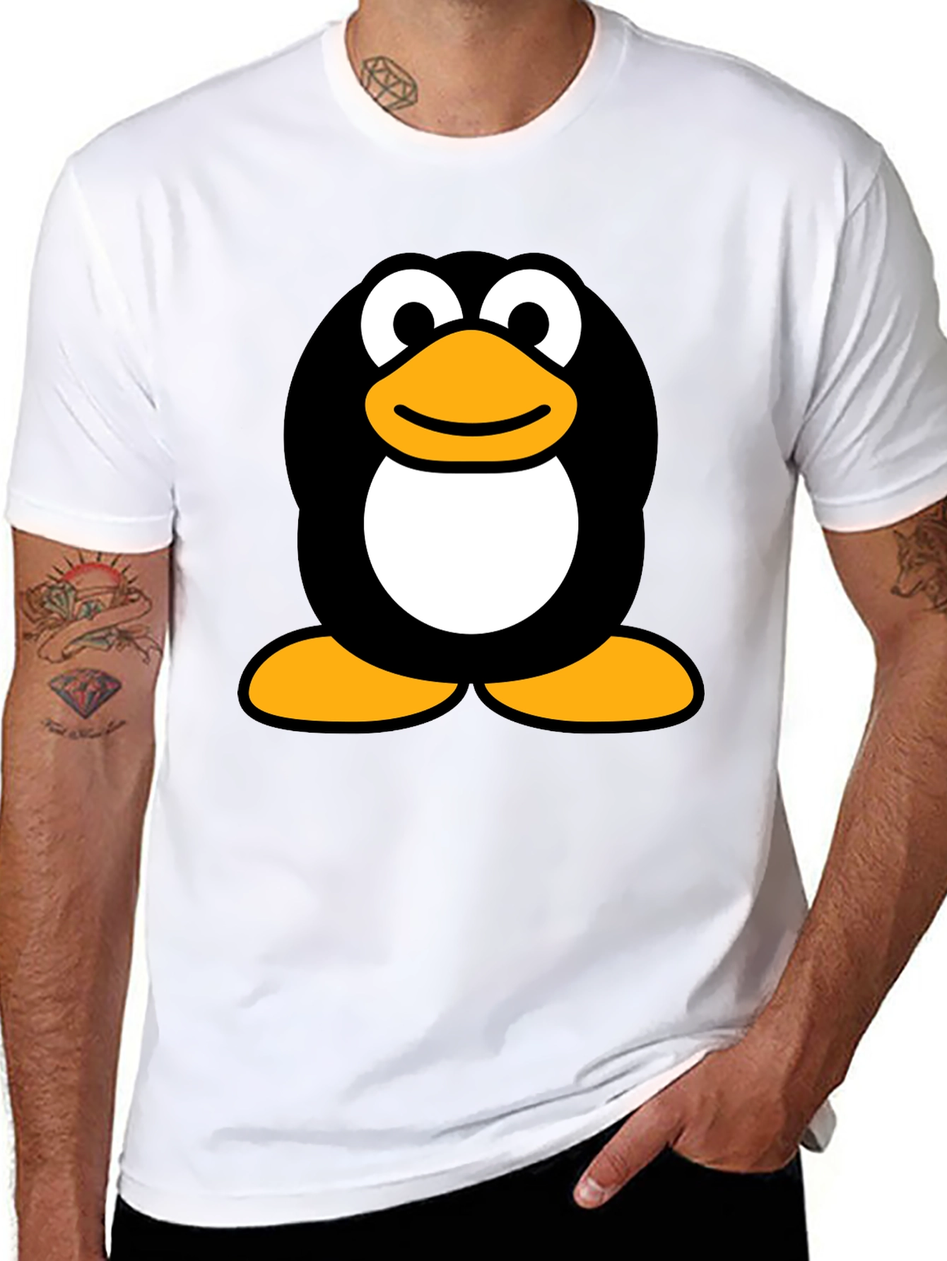 Linux Tux Penguin Graphic T-Shirt