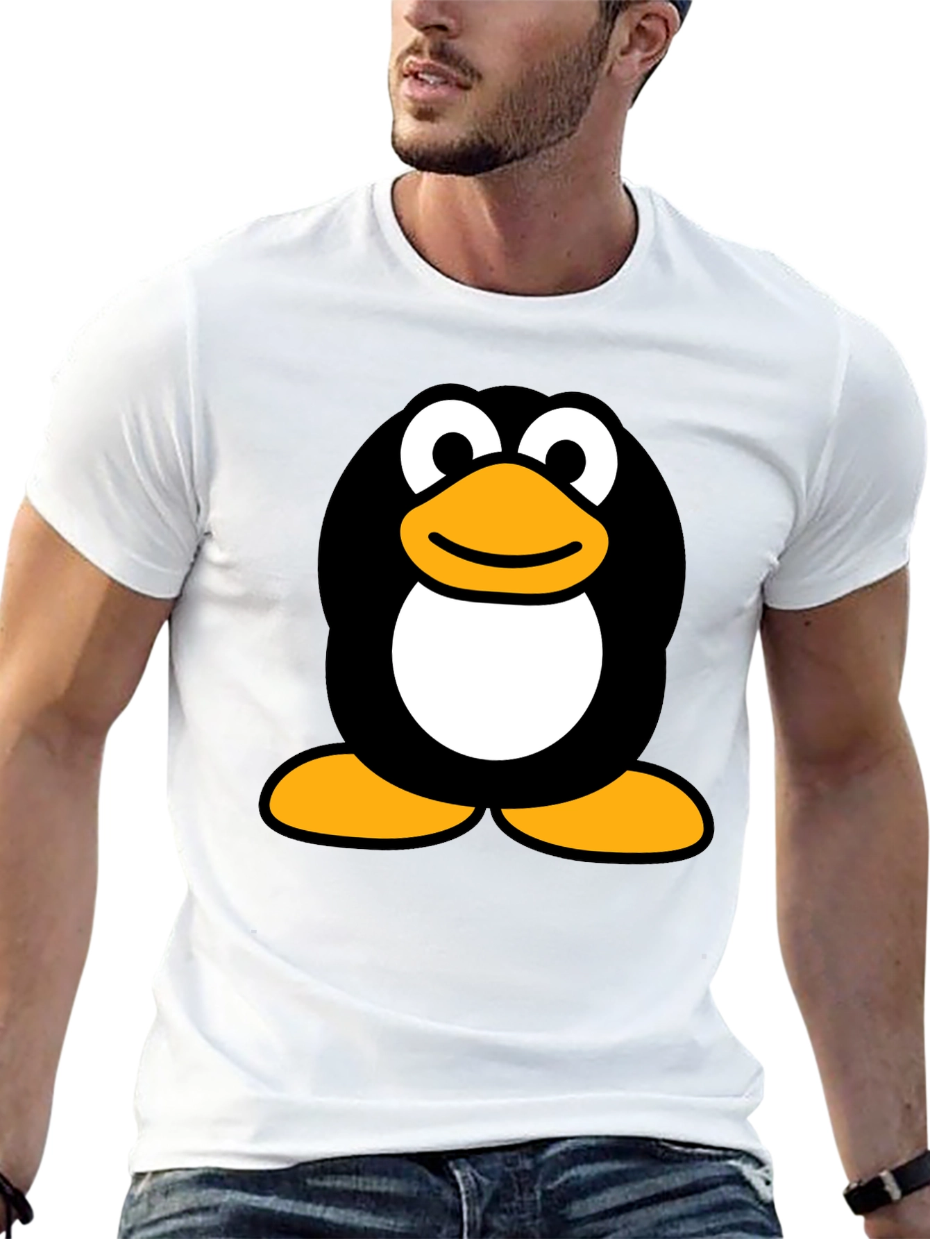 Linux Tux Penguin Graphic T-Shirt