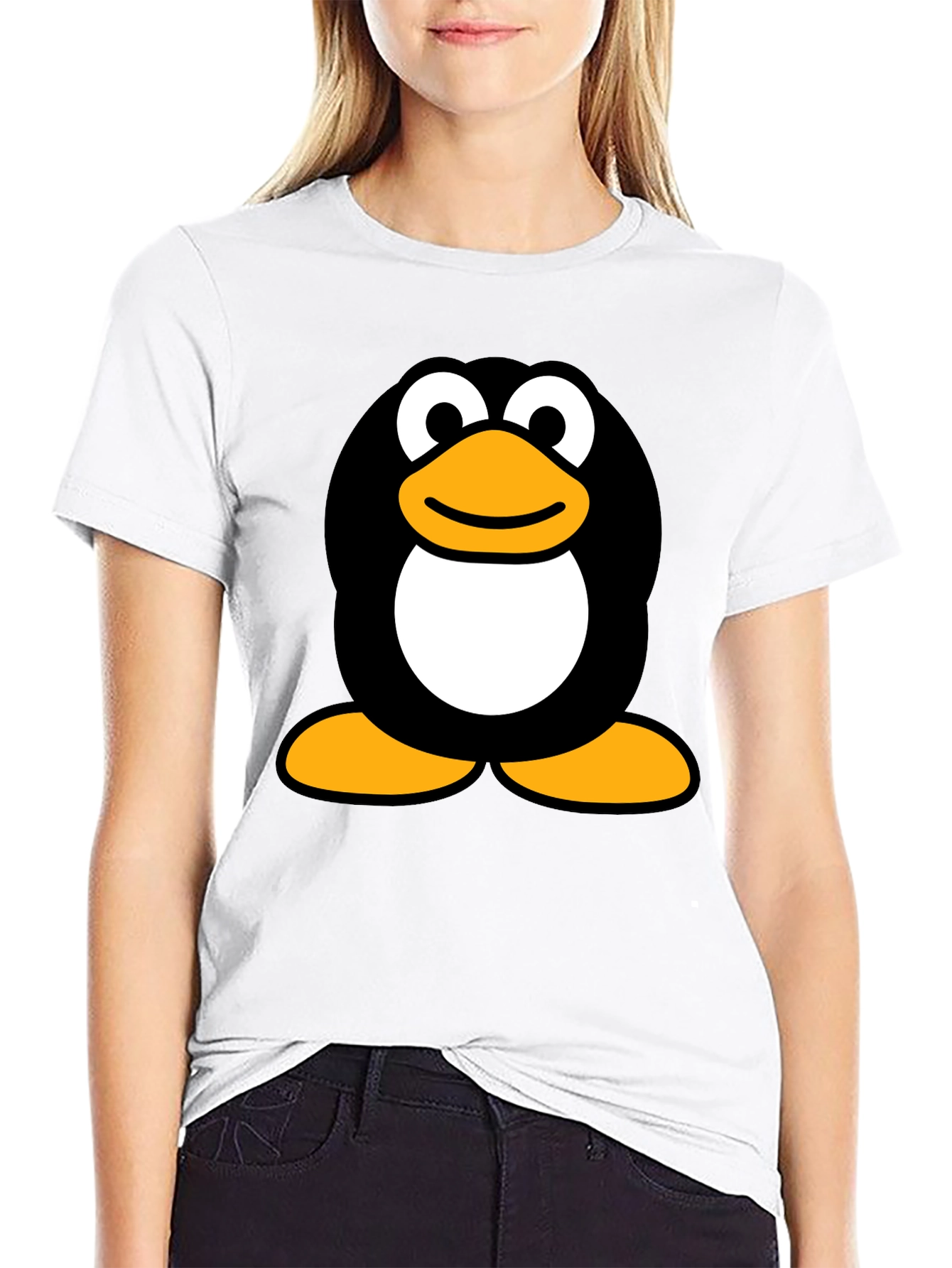 Linux Tux Penguin Graphic T-Shirt