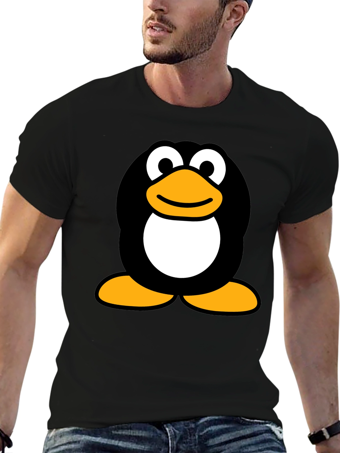 Linux Tux Penguin Graphic T-Shirt