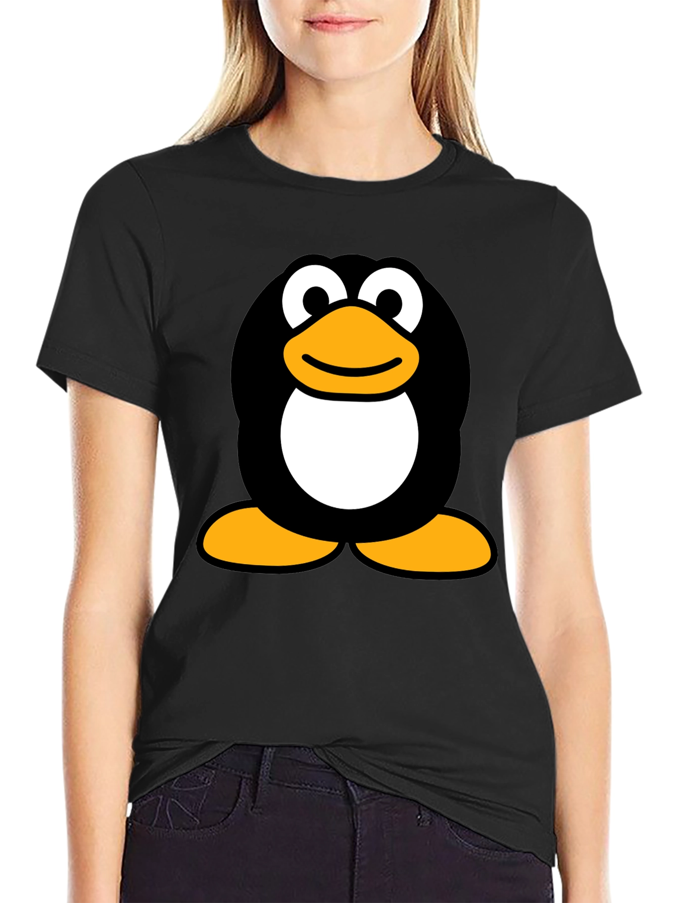 Linux Tux Penguin Graphic T-Shirt