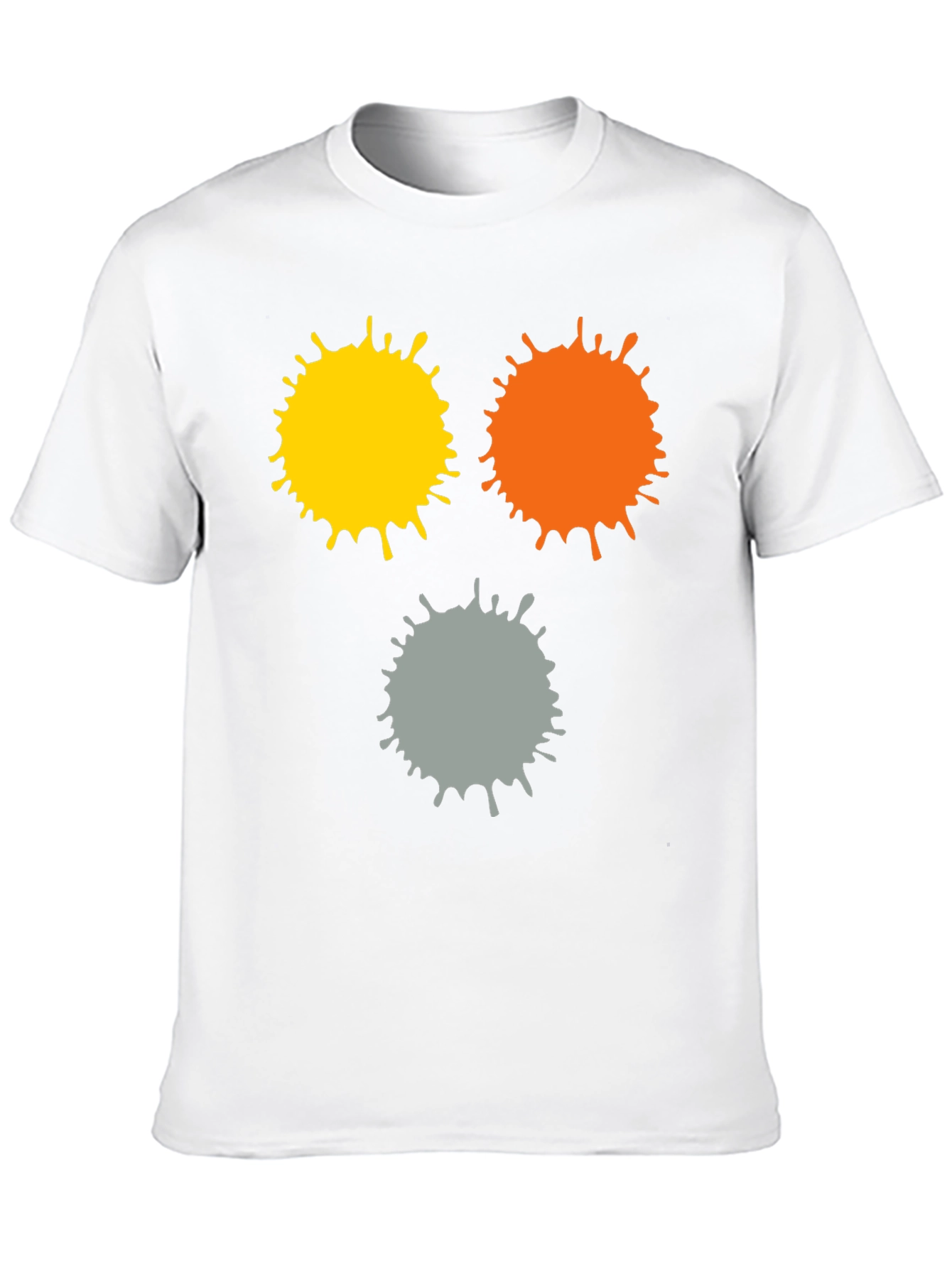 Abstract Splatter Print Black T-Shirt