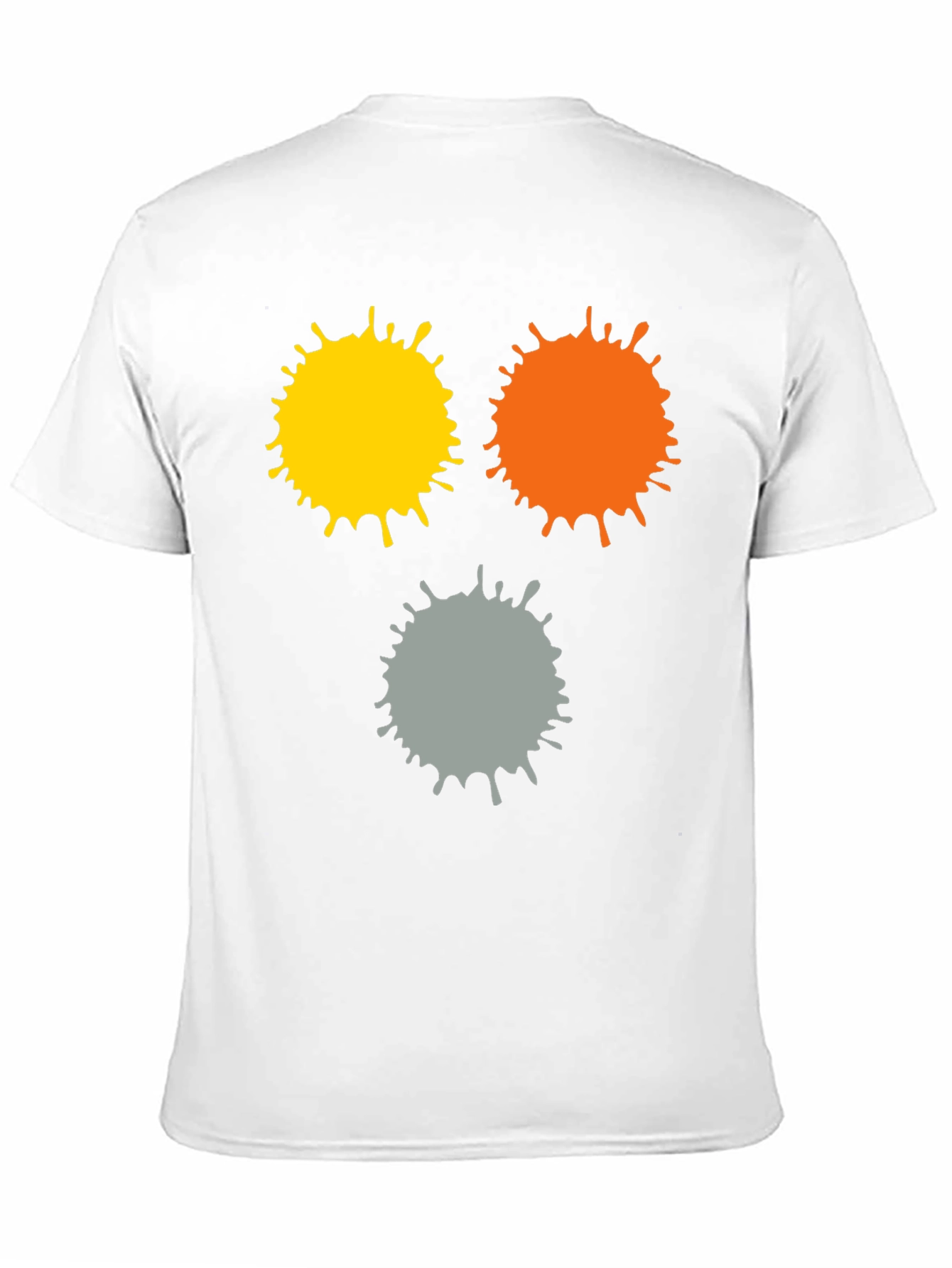 Abstract Splatter Print Black T-Shirt