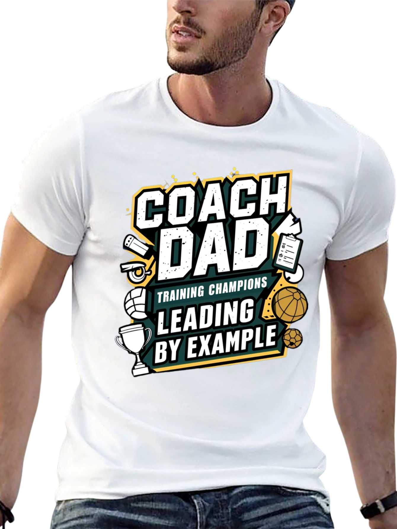 Coach Dad T-Shirt - Training Champions by Example