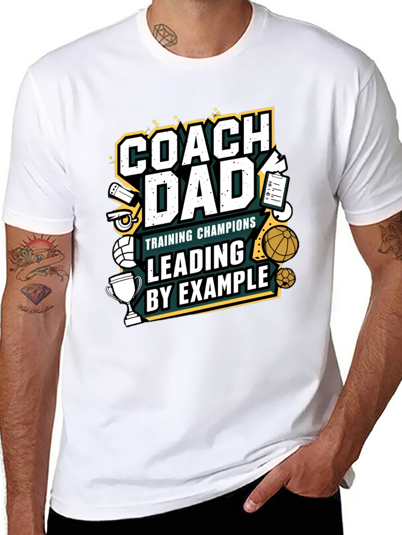 Coach Dad T-Shirt - Training Champions by Example