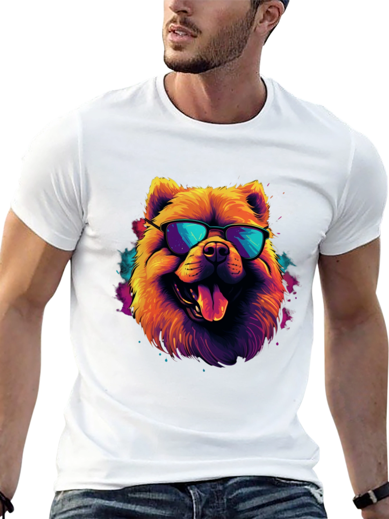 Cool Dog Graphic Tee - Funky Style
